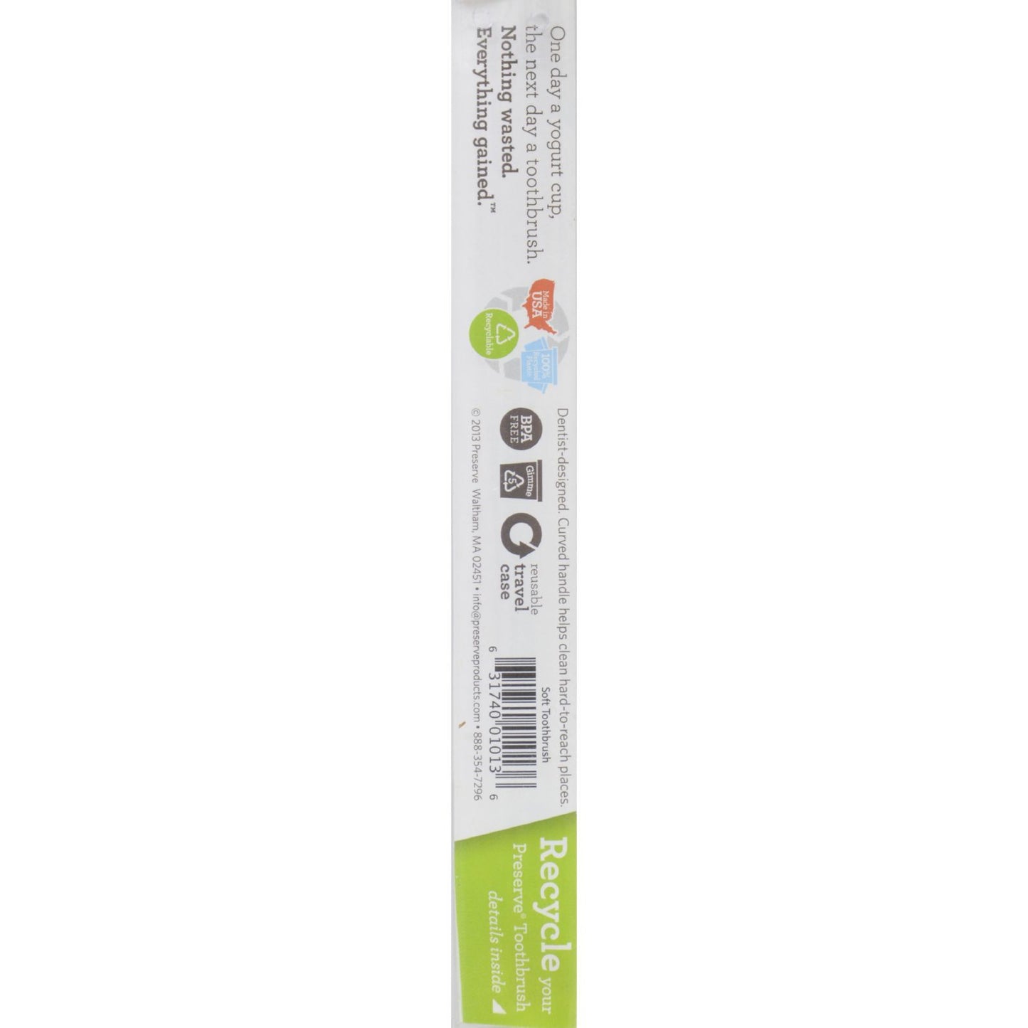 Preserve Toothbrush in a Travel Case Soft - 6 Pack - Assorted Colors