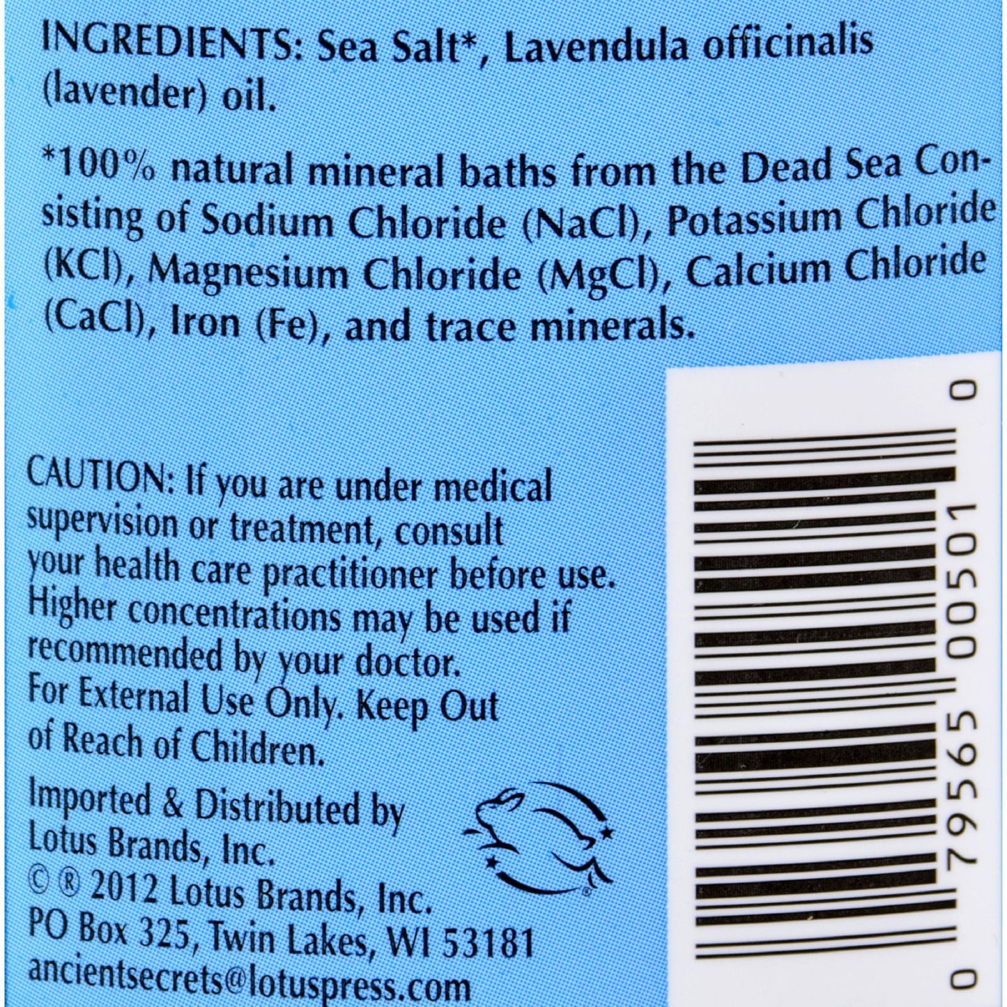 Ancient Secrets Aromatherapy Dead Sea Mineral Baths Lavender - 2 lbs