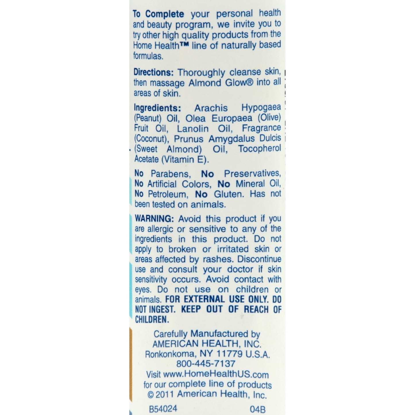 Home Health Almond Glow Skin Lotion Coconut - 8 fl oz