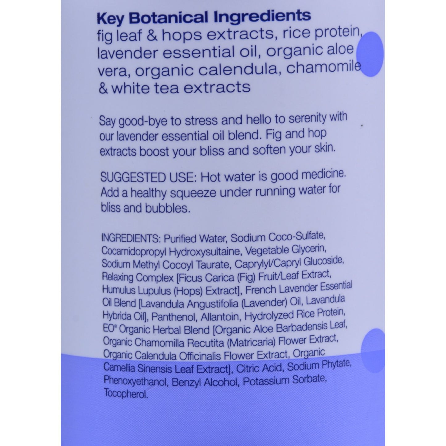 EO Products - Bubble Bath Serenity French Lavender with Aloe - 12 fl oz