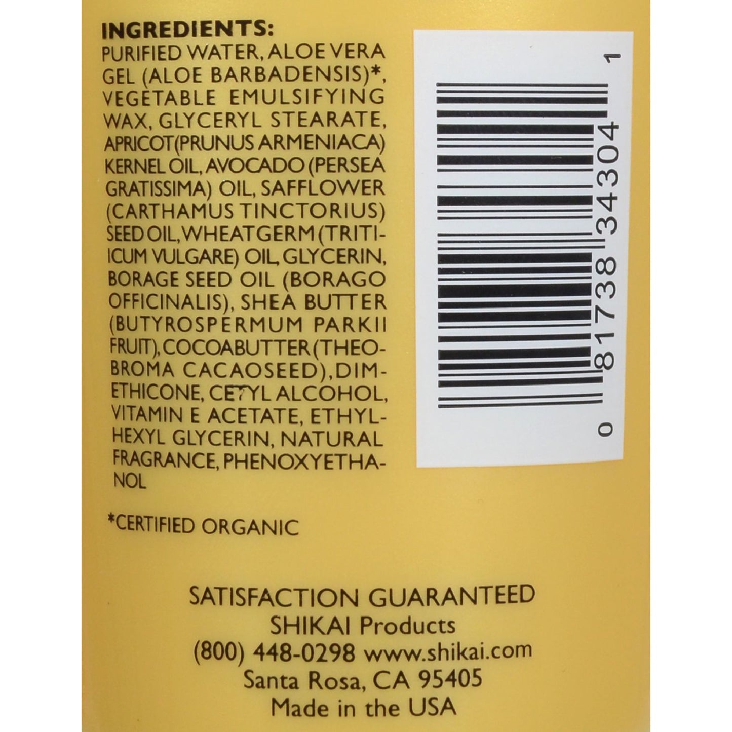 Shikai Hand and Body Lotion Vanilla - 8 fl oz