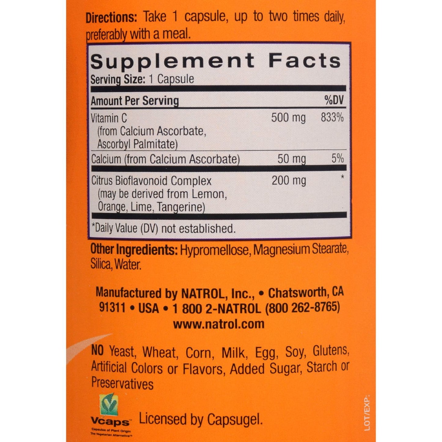 Natrol Easy-C - 500 mg - 120 Vegetarian Capsules