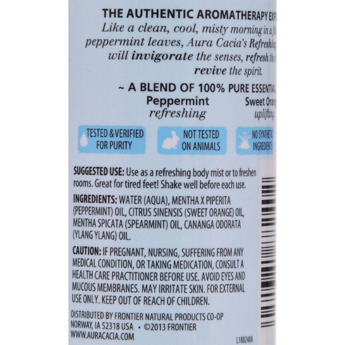 Aura Cacia - Aromatherapy Mist Peppermint Harvest - 4 fl oz