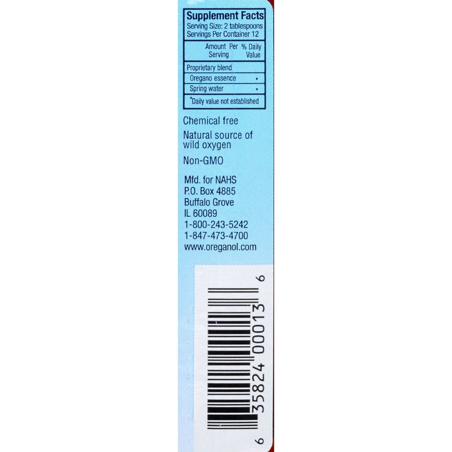 North American Herb and Spice Oreganol Juice of Wild Oregano - 12 fl oz
