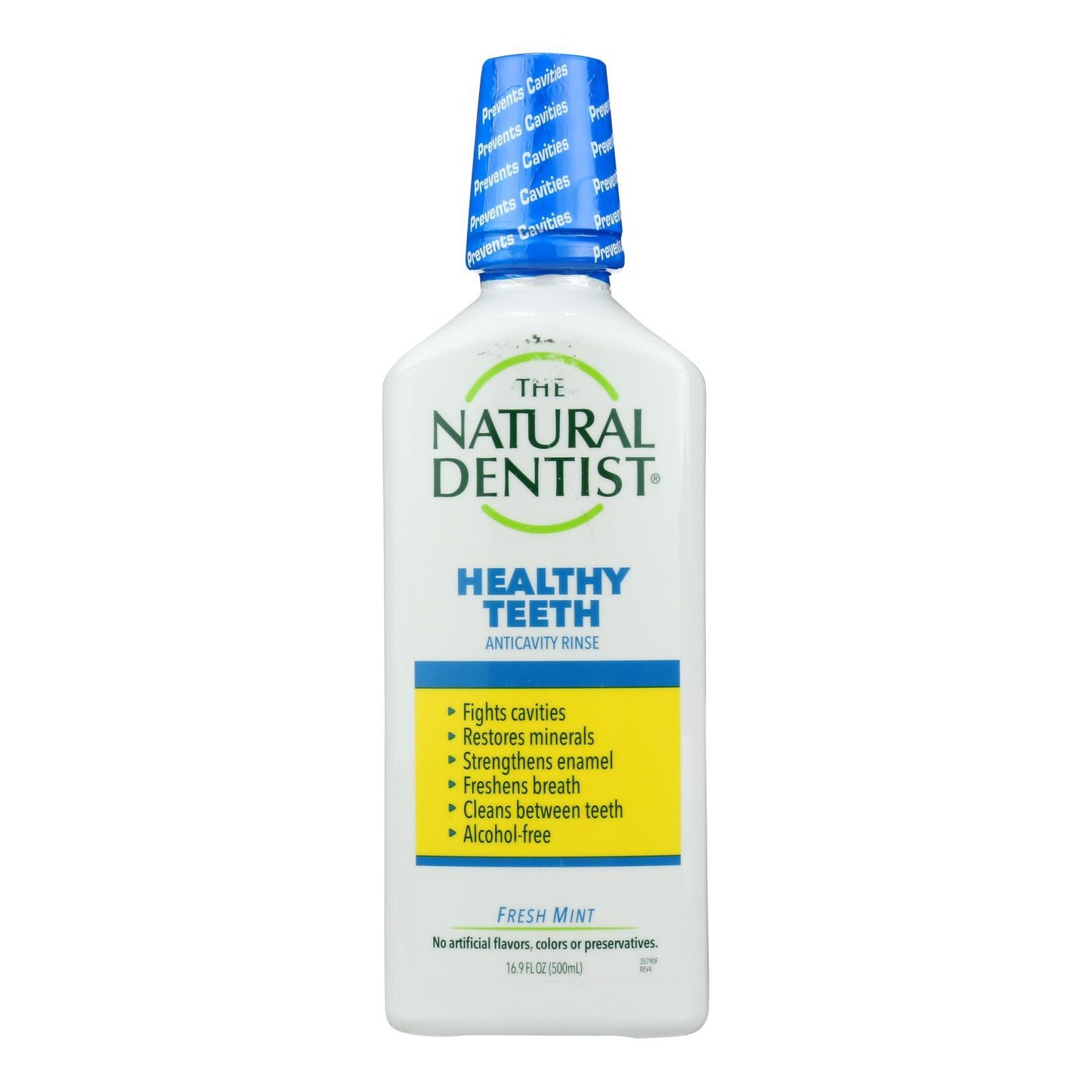 Natural Dentist Healthy Teeth and Gums Anticavity Fluoride Rinse - Fresh Mint - 16.9 oz