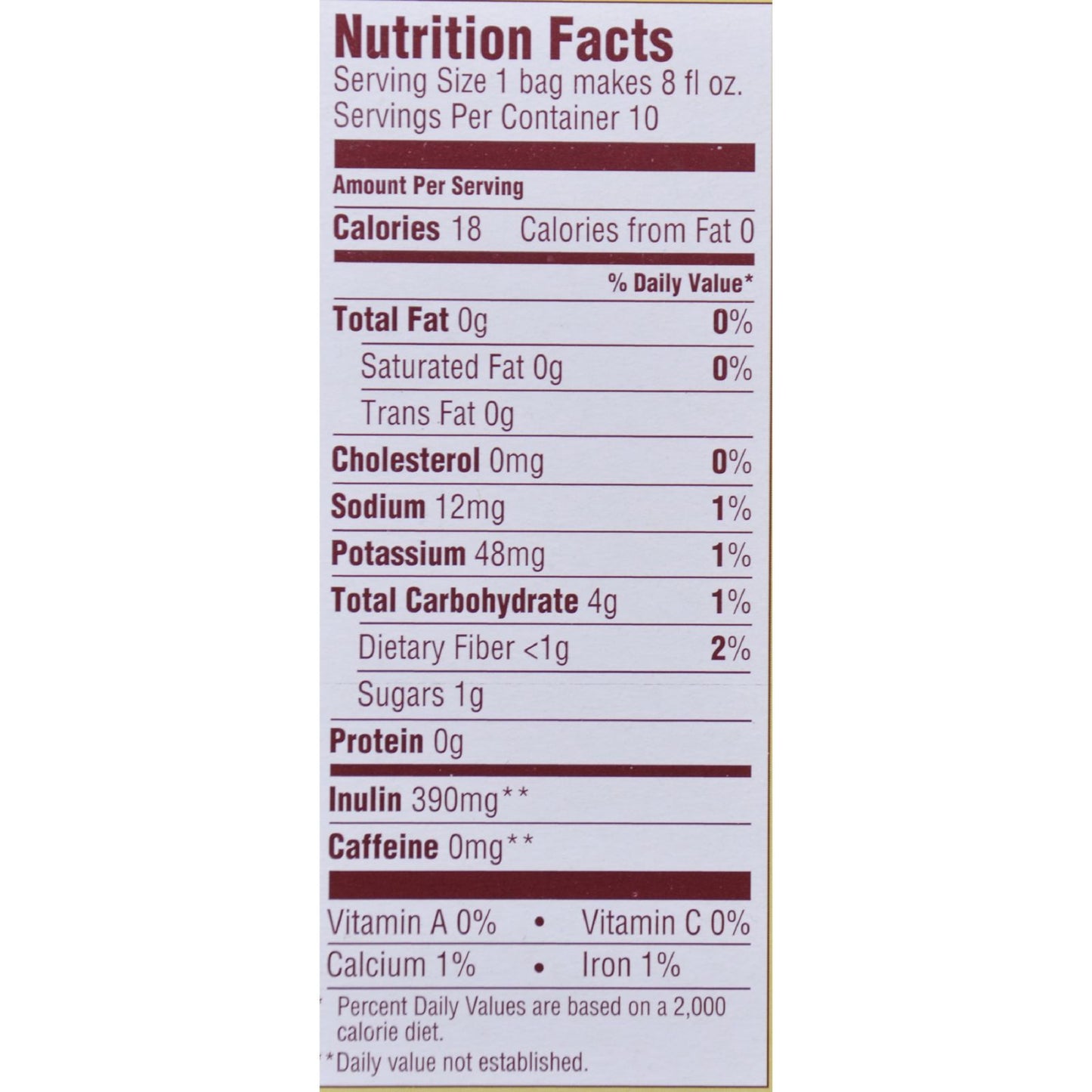 Teeccino Herbal Coffee Chocolate Dark Roast - 10 Tea Bags - Case of 6
