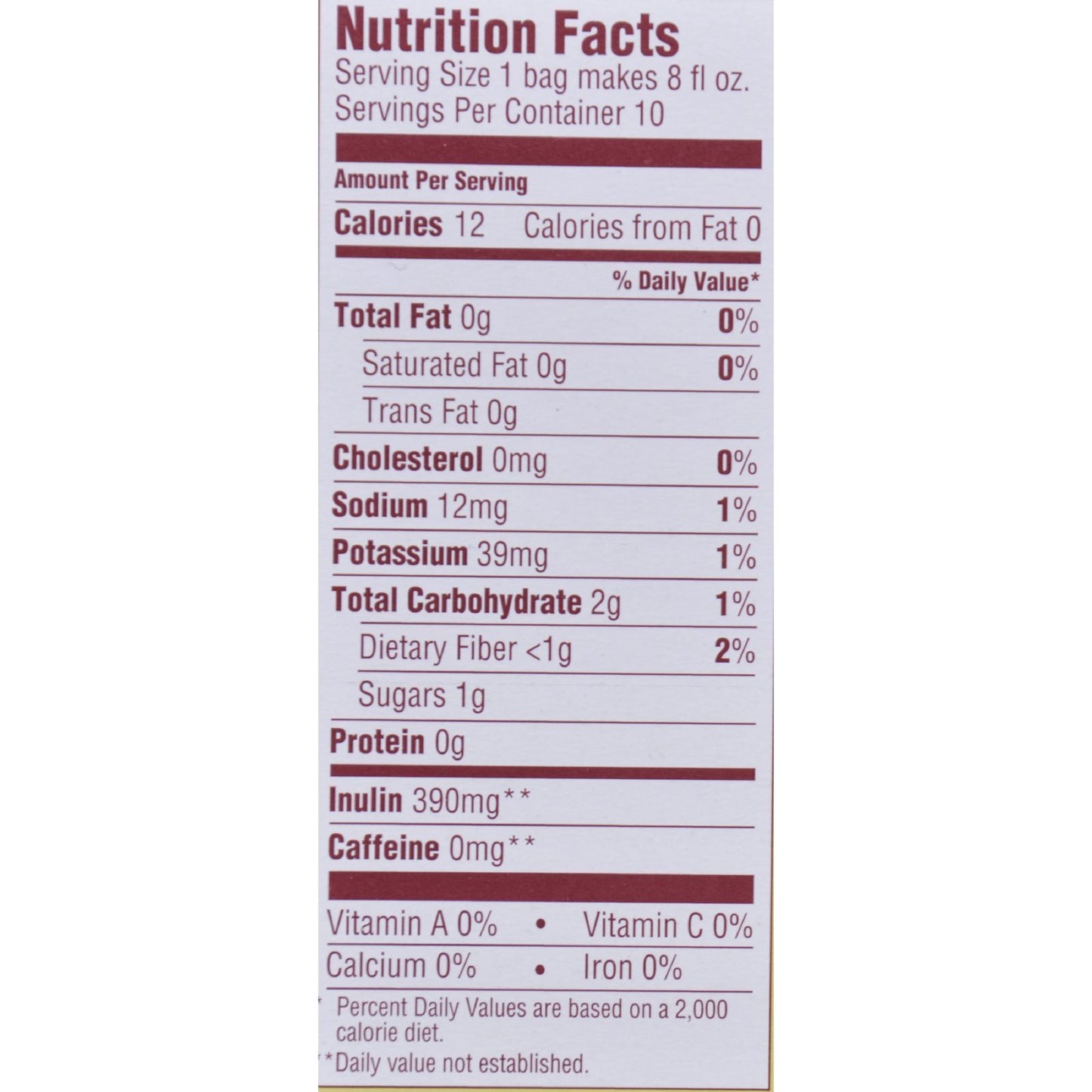 Teeccino Herbal Coffee Vanilla Nut - 10 Tea Bags - Case of 6