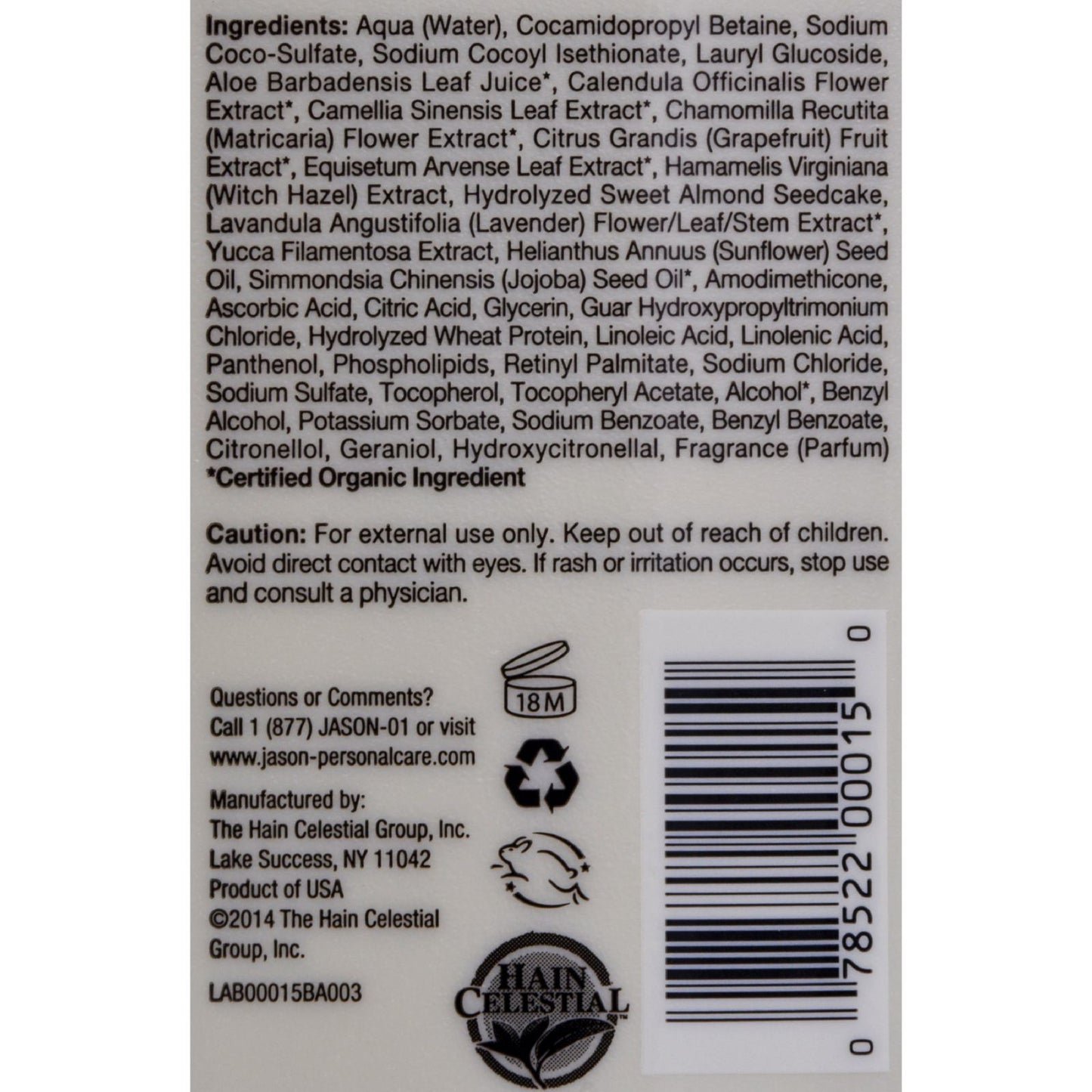 Jason Pure Natural Shampoo Long and Strong Jojoba - 16 fl oz