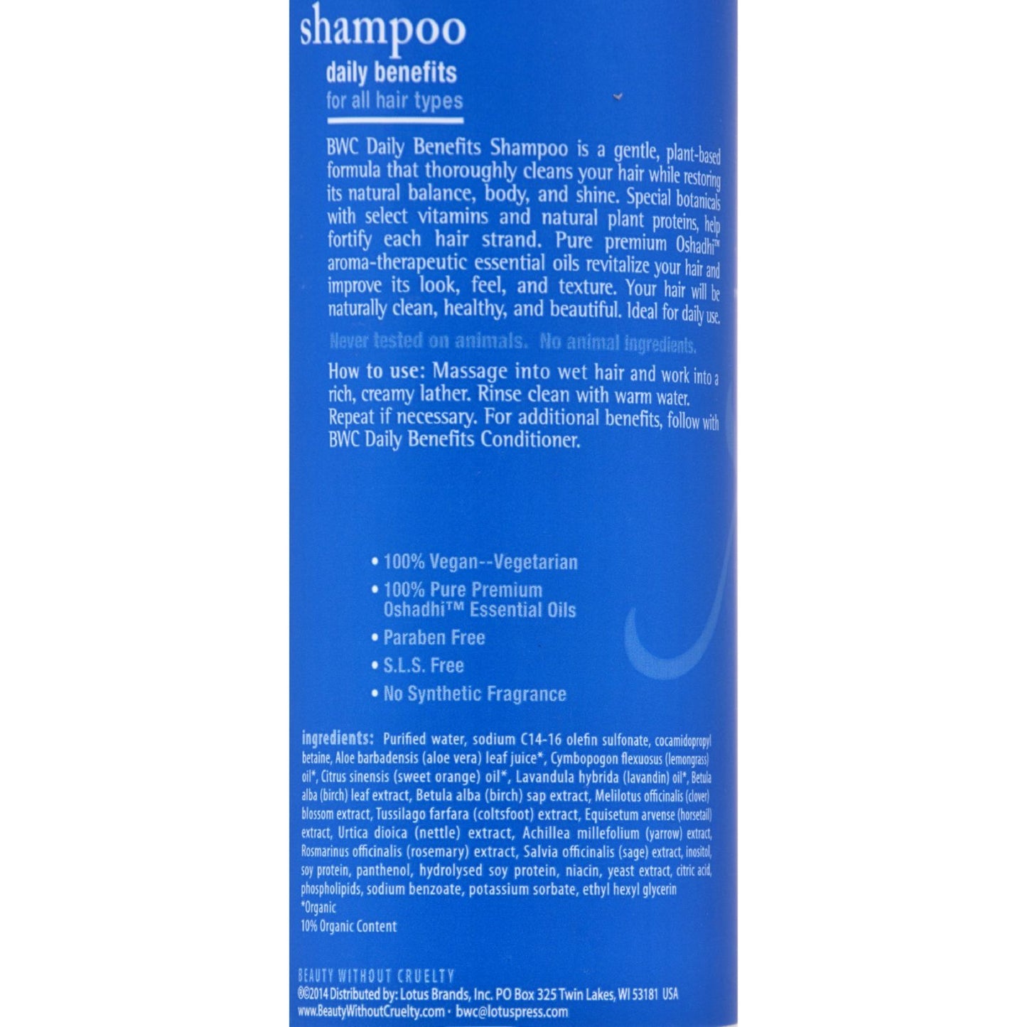 Beauty Without Cruelty Daily Benefits Shampoo - 16 fl oz