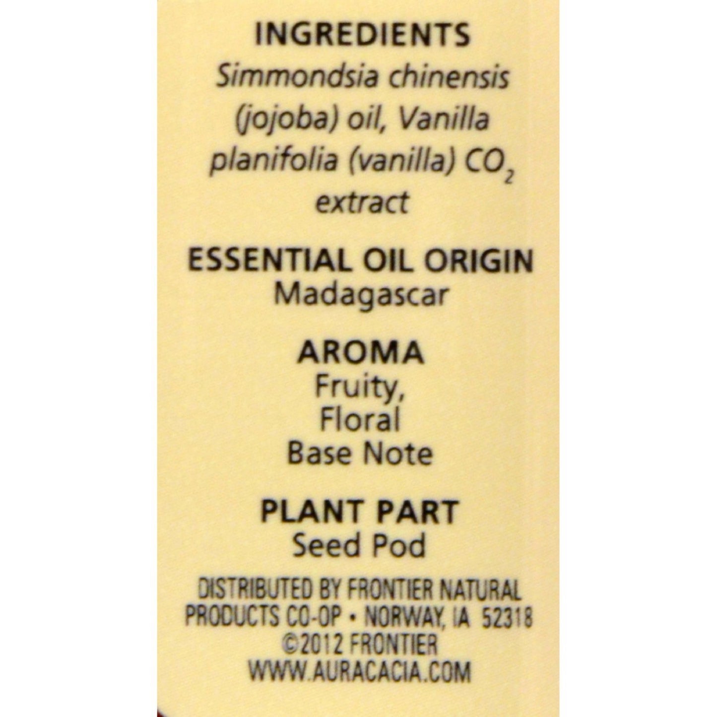 Aura Cacia - Vanilla in Jojoba Oil - 0.5 fl oz