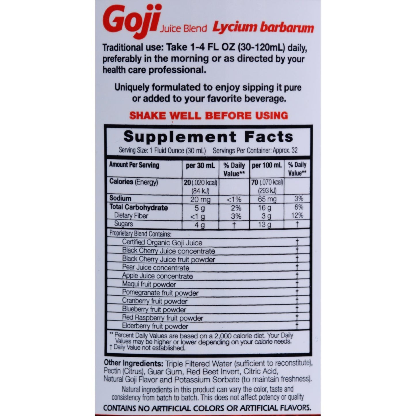 Dynamic Health Goji Berry Juice Blend - 32 fl oz