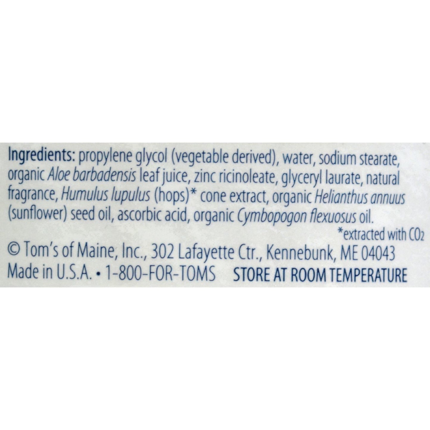 Tom's of Maine Natural Long-Lasting Deodorant Stick Lemongrass - 2.25 oz - Case of 6