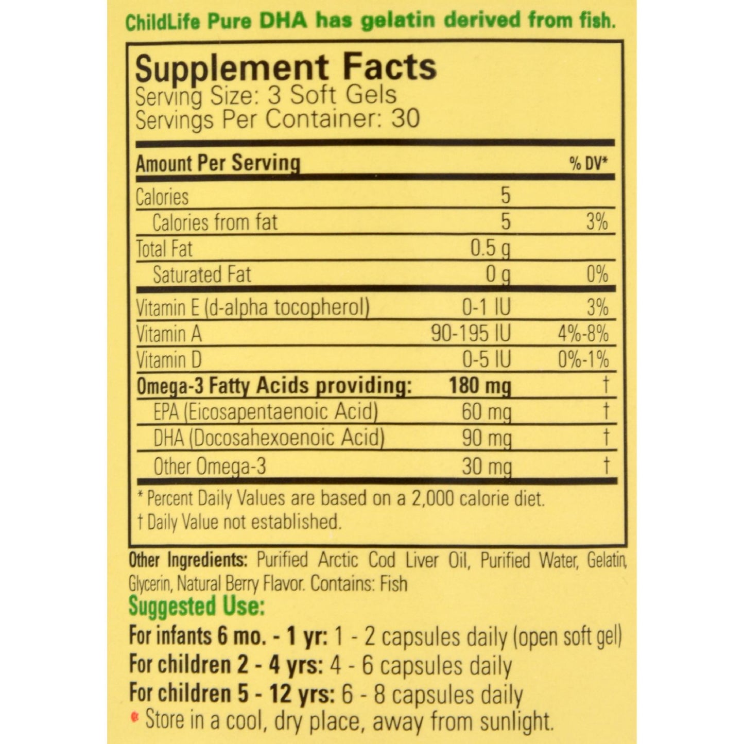 Childlife Pure DHA Berry - 90 Softgels
