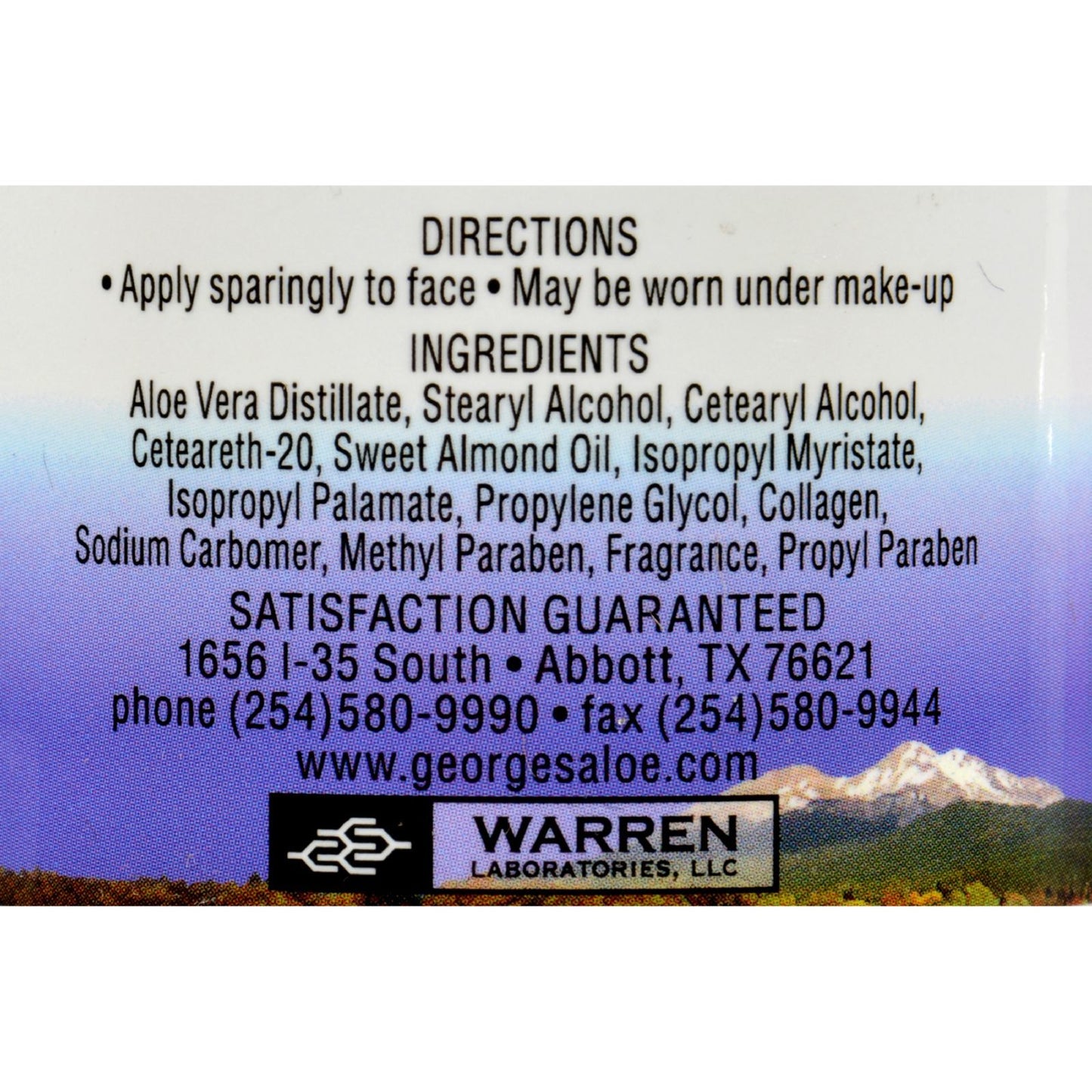 George's Aloe Vera Collagen Cream - 2 oz