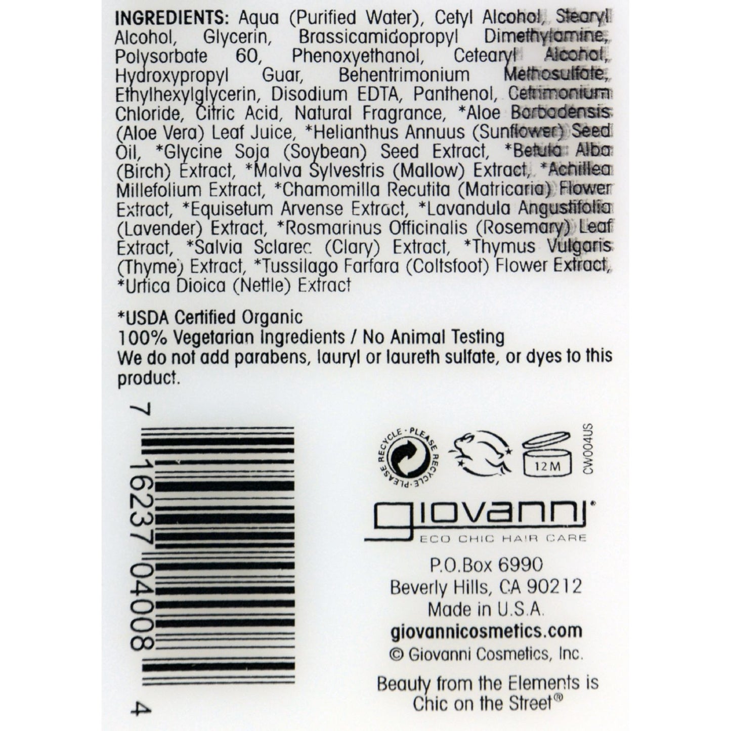 Giovanni 50:50 Balanced Conditioner Hydrating-Calming - 8.5 fl oz