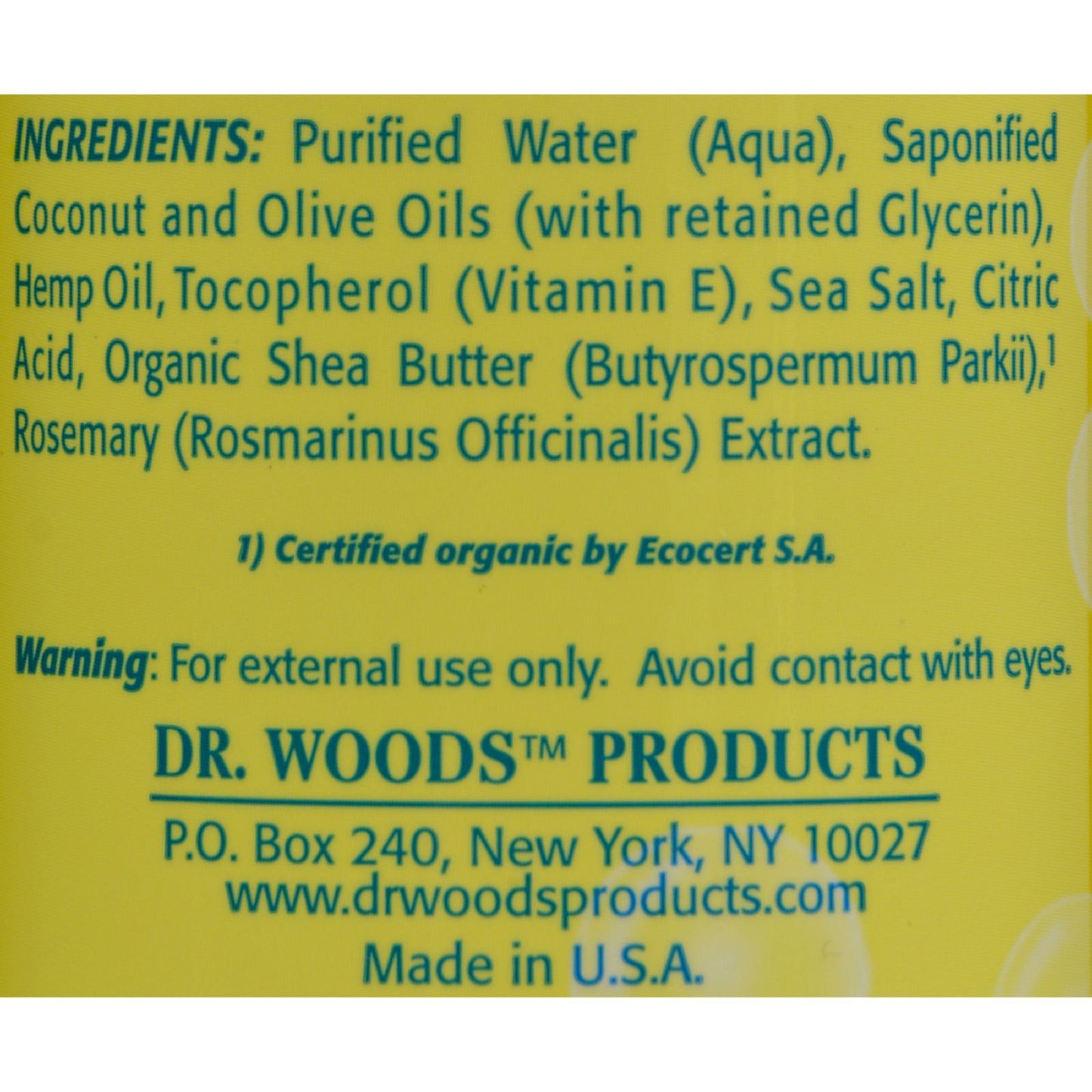 Dr. Woods Shea Vision Pure Castile Soap Baby Mild with Organic Shea Butter - 16 fl oz