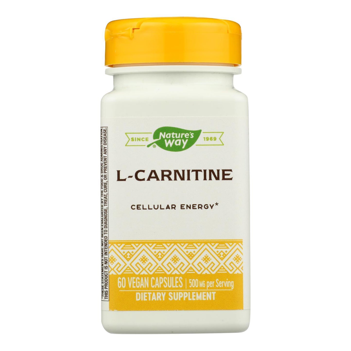 Nature's Way - L-Carnitine - 500 mg - 60 Vegetarian Capsules