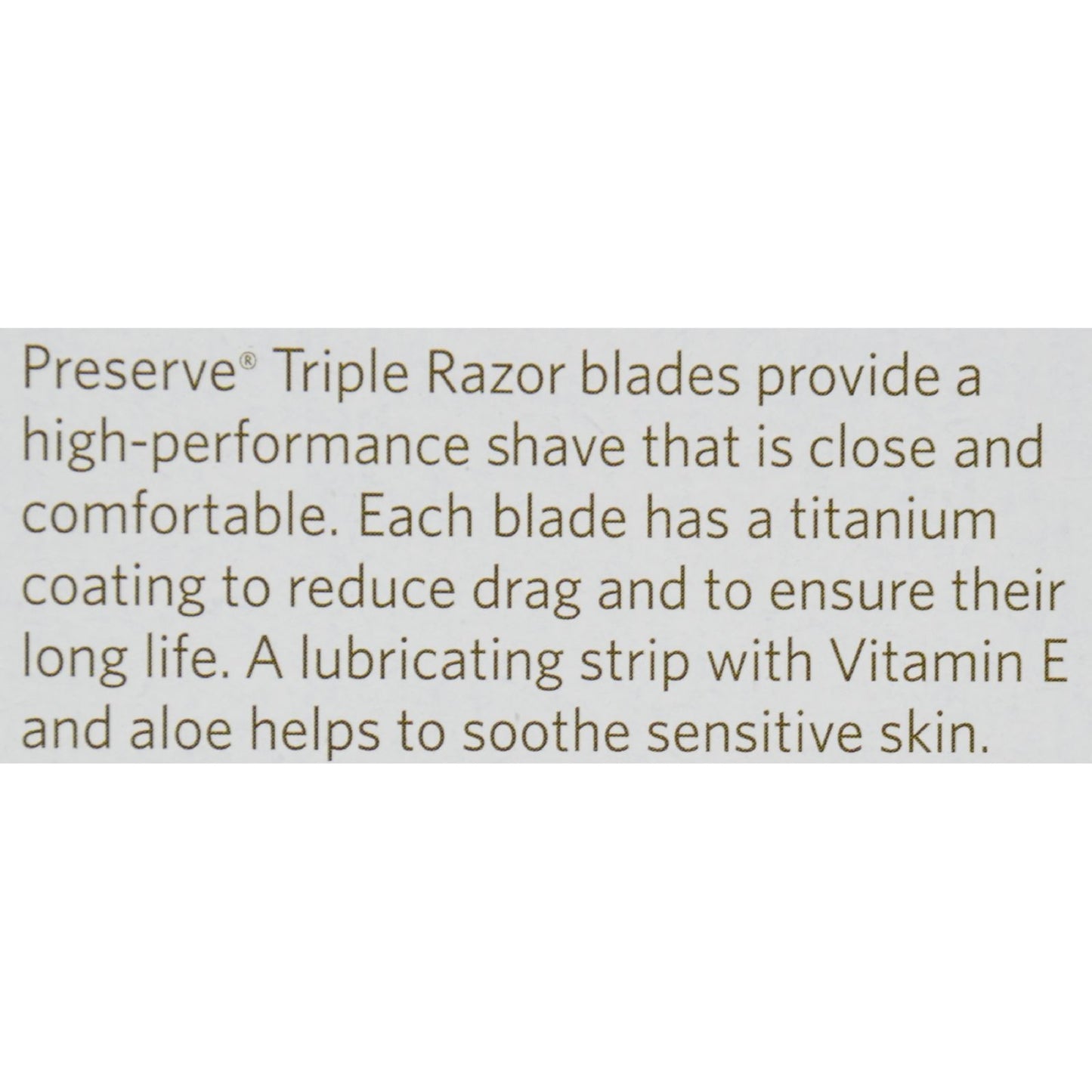 Preserve Triple Blade Refills - Case of 6 - 4 Packs