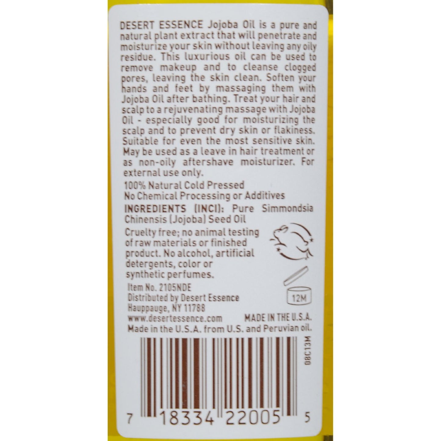 Desert Essence - 100% Pure Jojoba Oil - 2 fl oz
