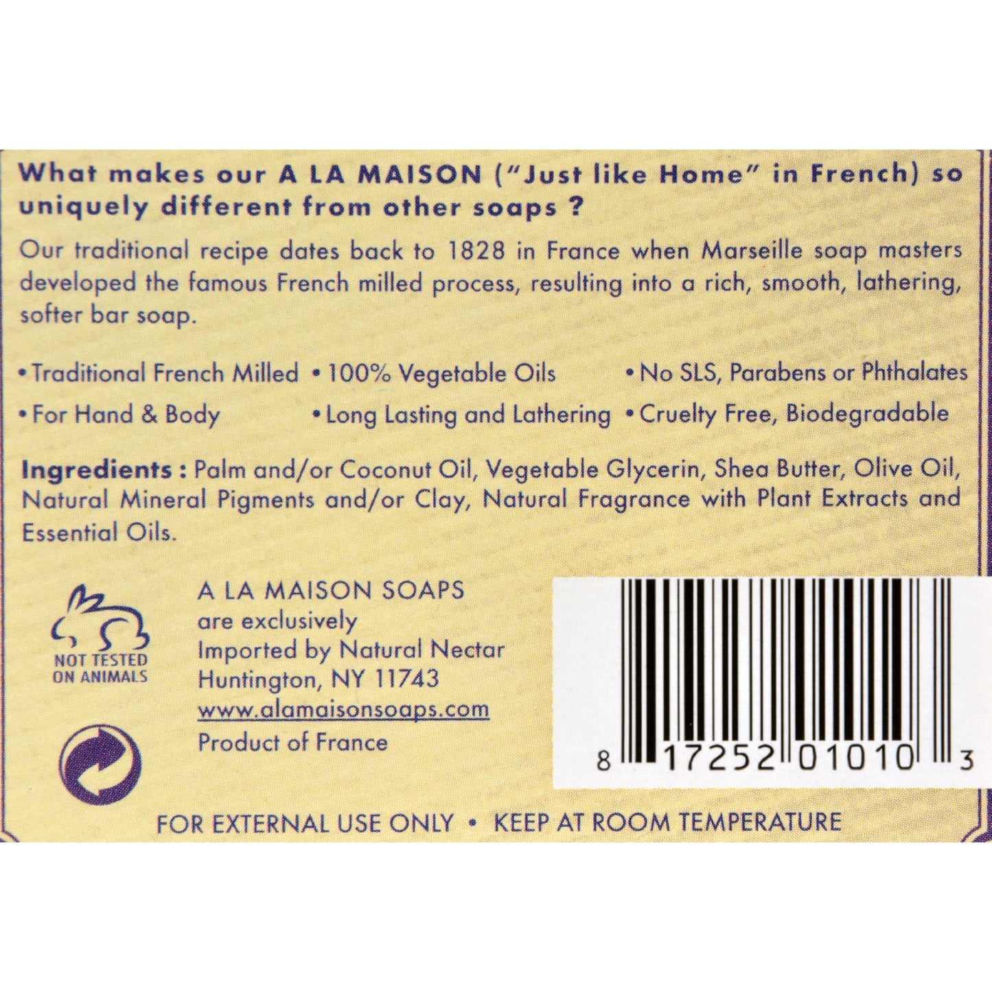 A La Maison - Bar Soap - Lavender Flowers - Value 4 Pack