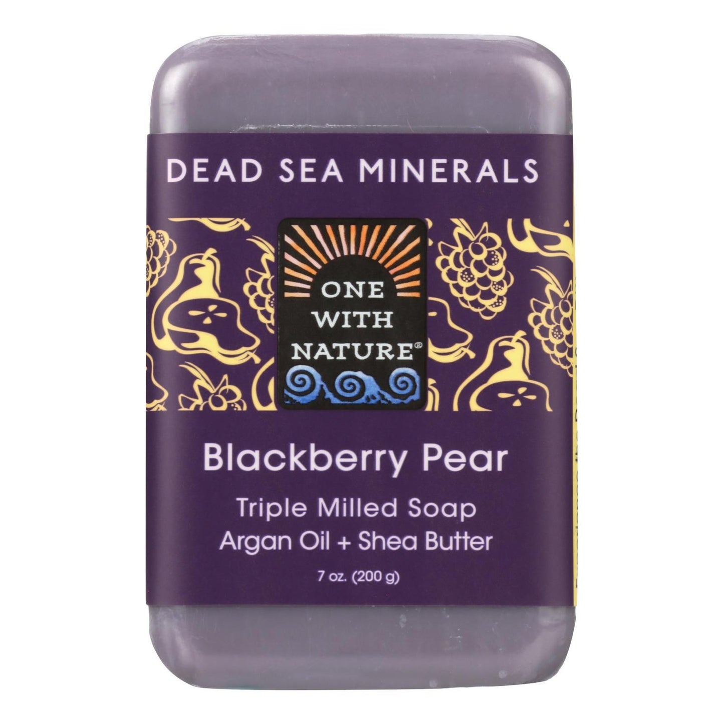 One With Nature Triple Milled Soap Bar - Blackberry Pear - 7 oz