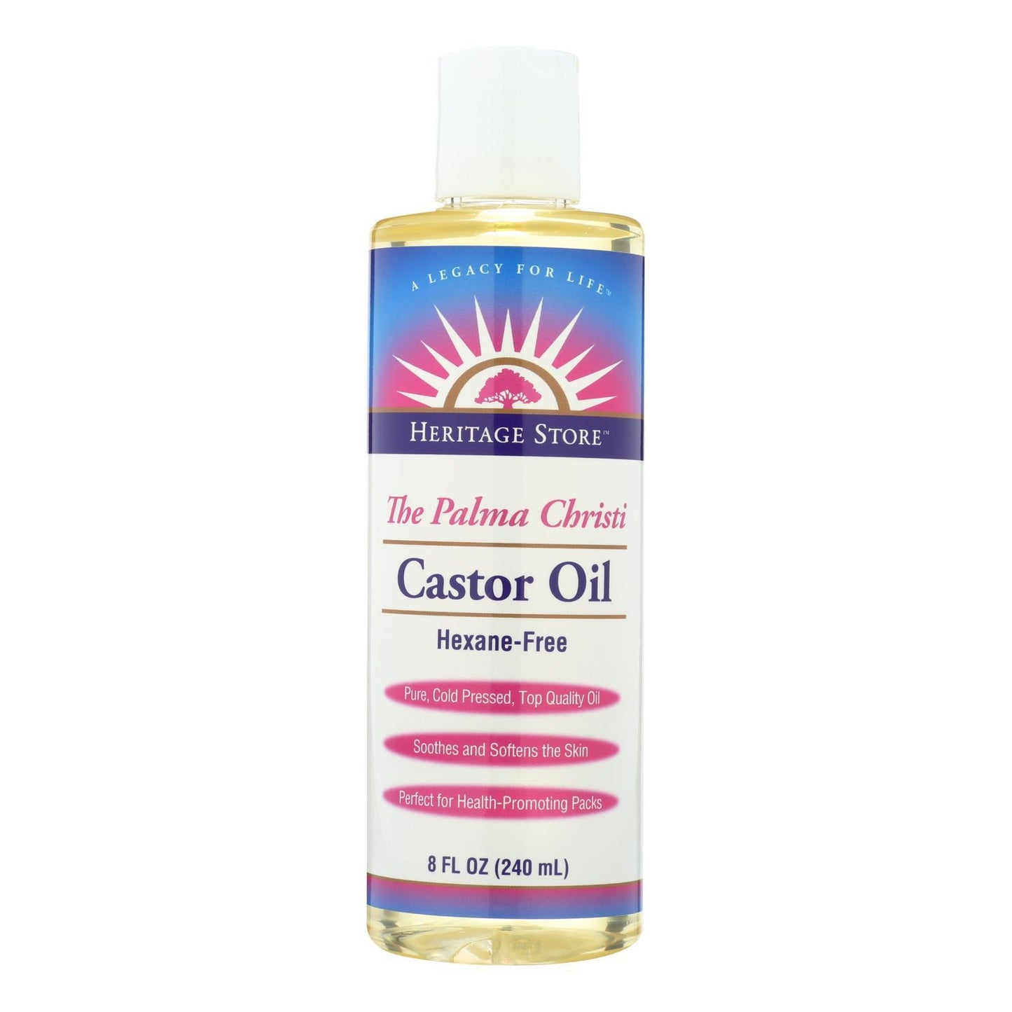 Heritage Products Castor Oil Hexane Free - 8 fl oz