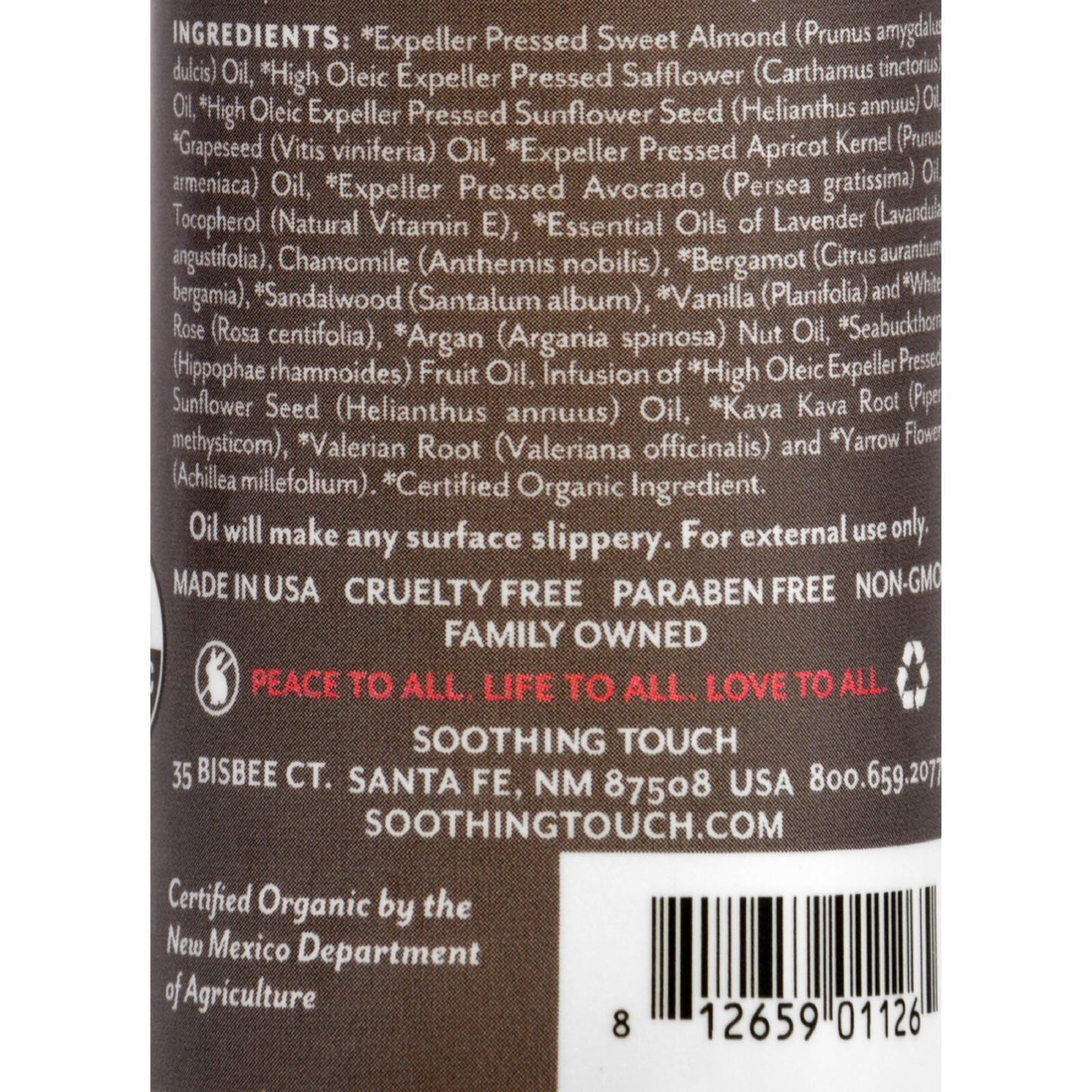 Soothing Touch Bath Body and Massage Oil - Ayurveda - Tuscan Bouqet - Rest and Relax - 4 oz