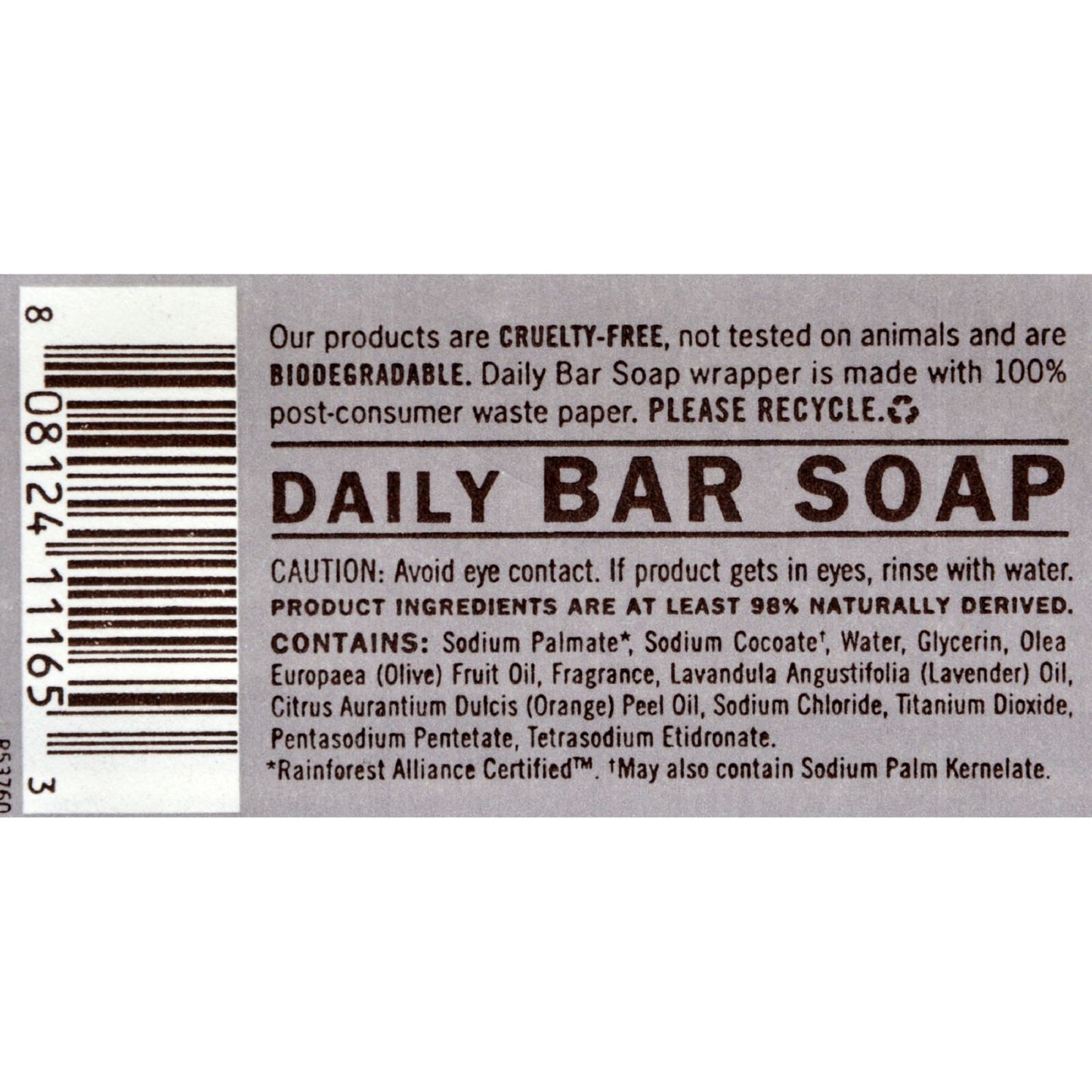 Mrs. Meyer's Clean Day - Bar Soap - Lavender - 5.3 oz - Case of 12