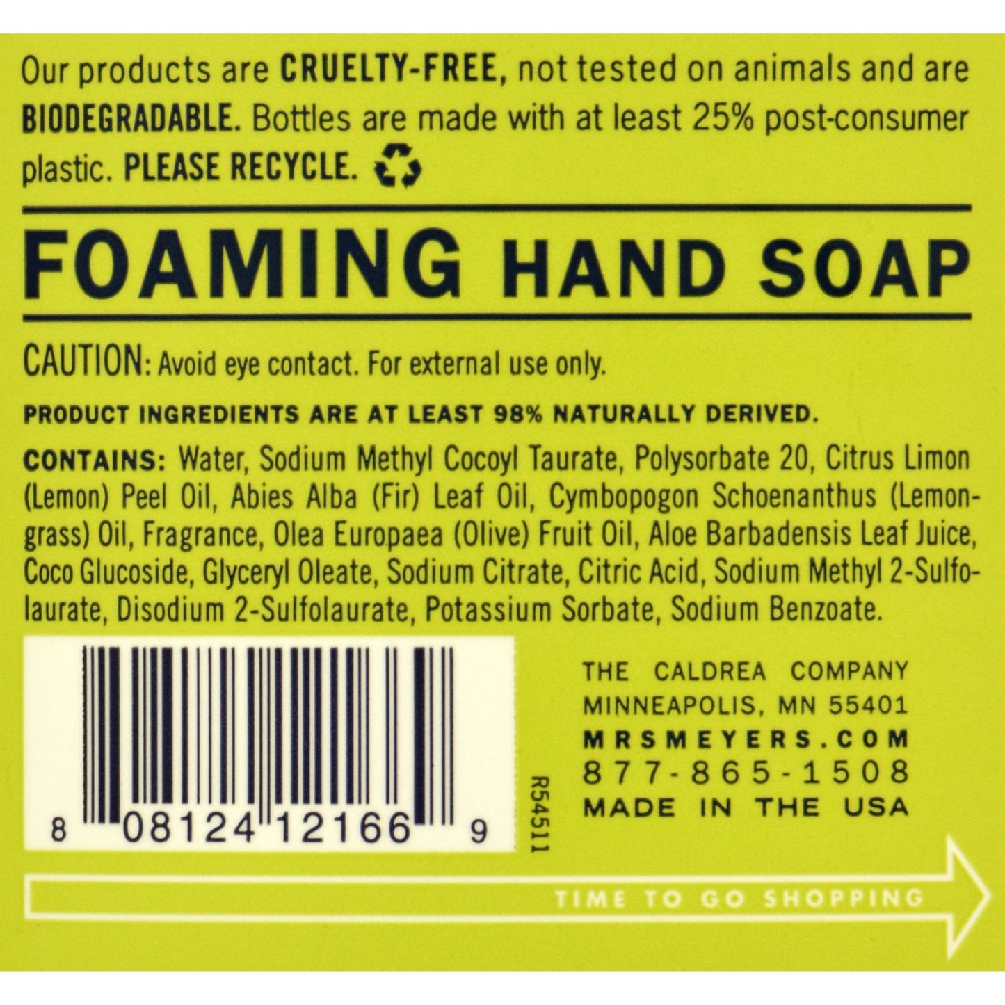 Mrs. Meyer's Clean Day - Foaming Hand Soap - Lemon Verbena - Case of 6 - 10 fl oz