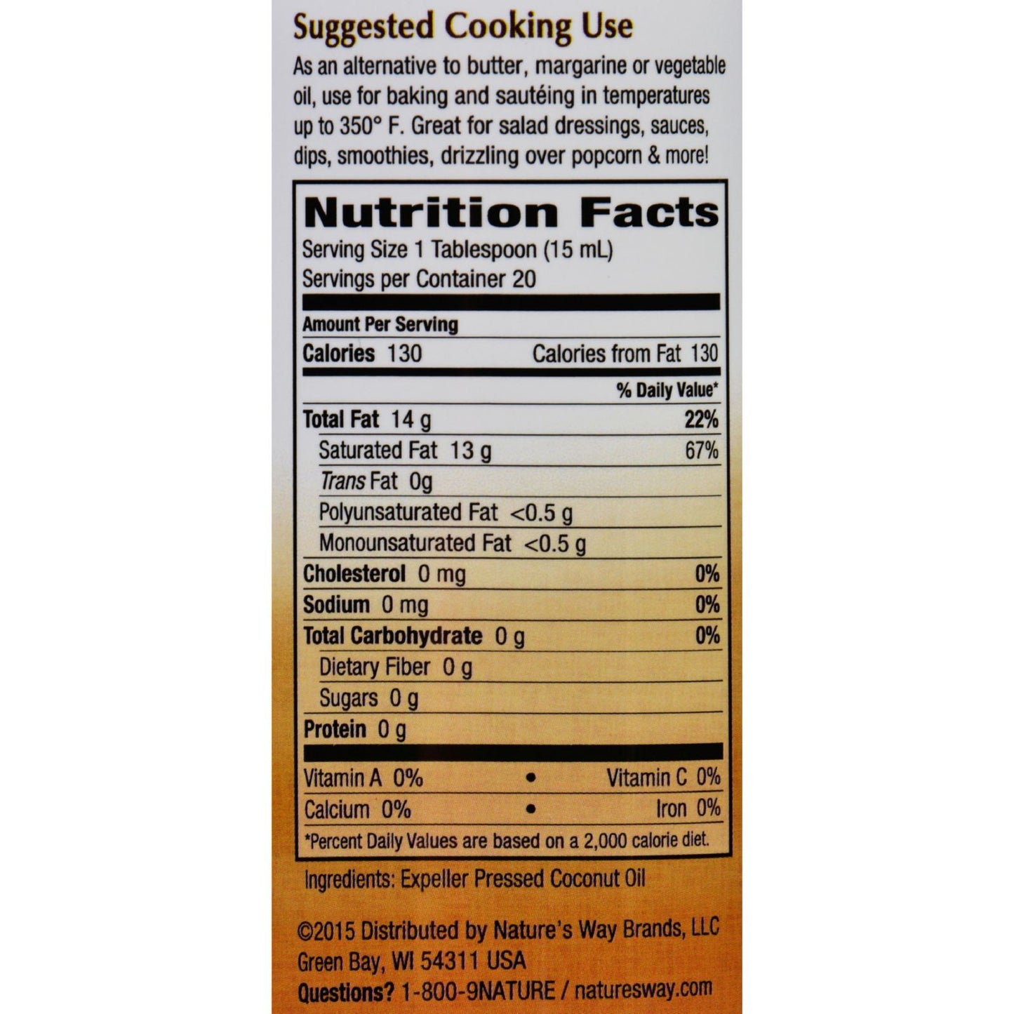 Nature's Way - Liquid Coconut Oil - 10 oz