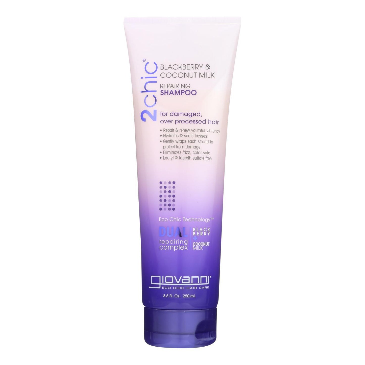 Giovanni Hair Care Products Shampoo - 2chic - Ultra Repair - Blackberry and Coconut Milk - 8.5 oz