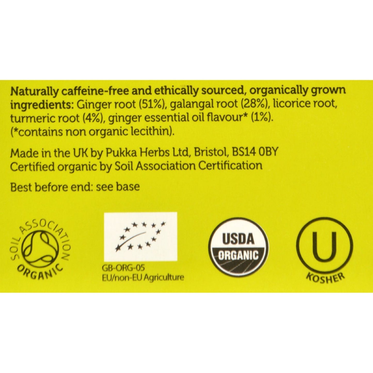 Pukka Herbal Teas Tea - Organic - Three Ginger - 20 Bags - Case of 6