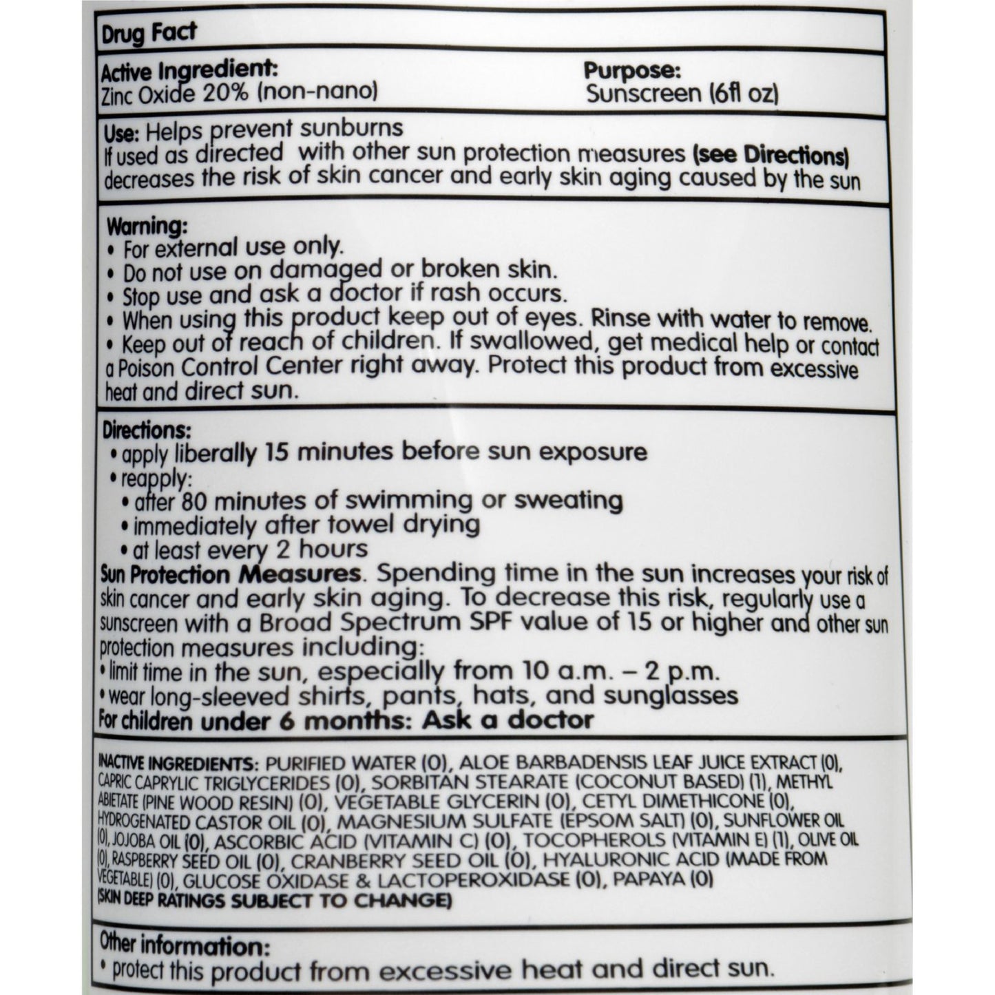 Thinksport Sunscreen - Safe - Kids - SPF 50 Plus - Family Size - 6 oz