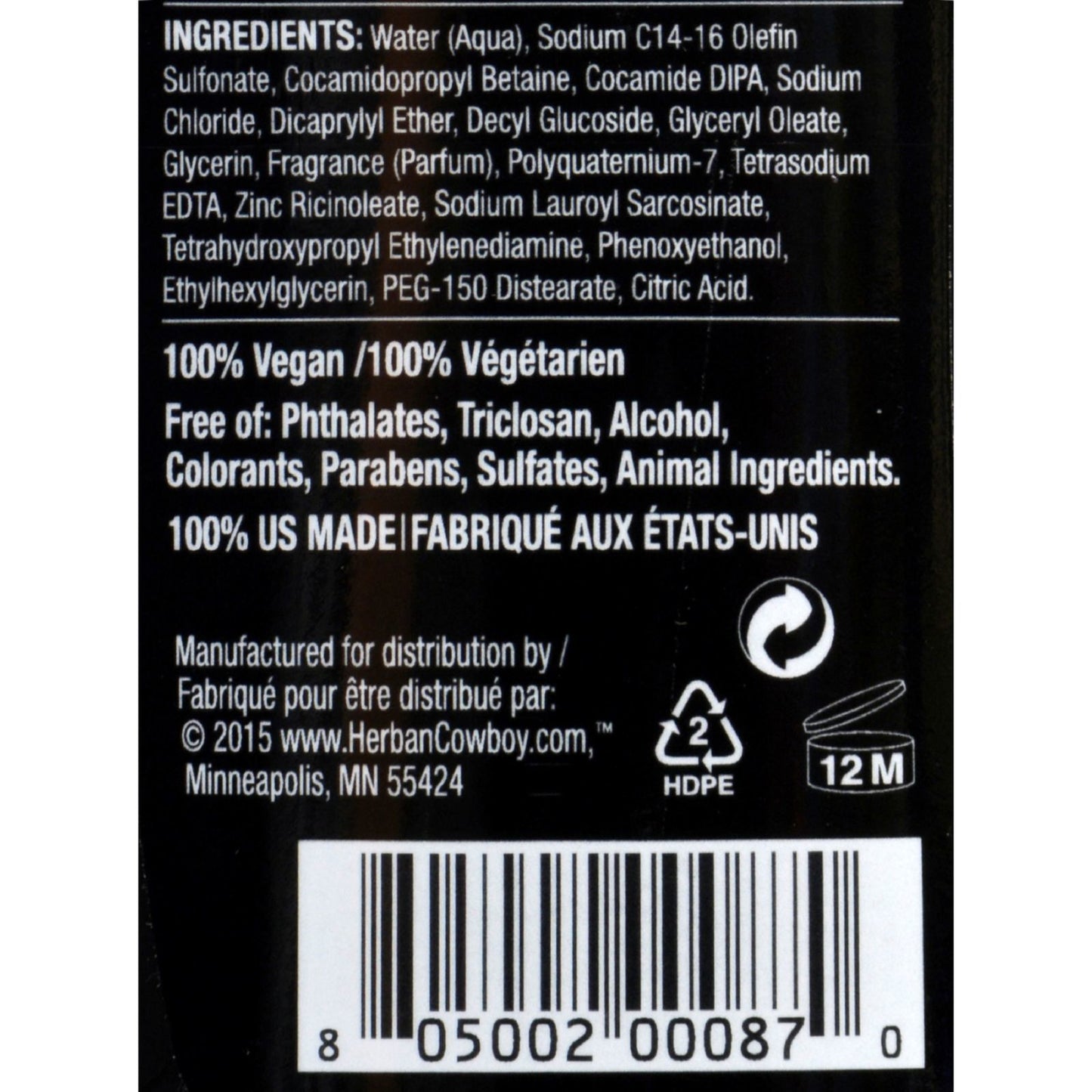 Herban Cowboy Body Wash - Dusk - 18 oz