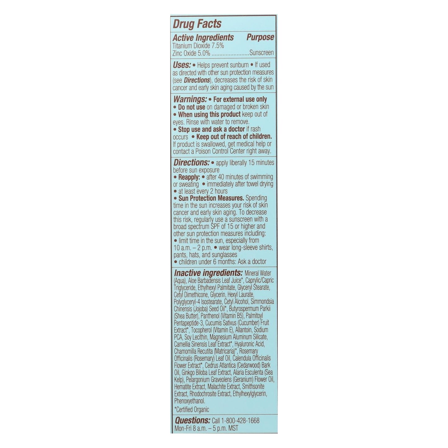 Mineral Fusion - Mineral Face Moisturizer - SPF 40 - 3.4 oz.