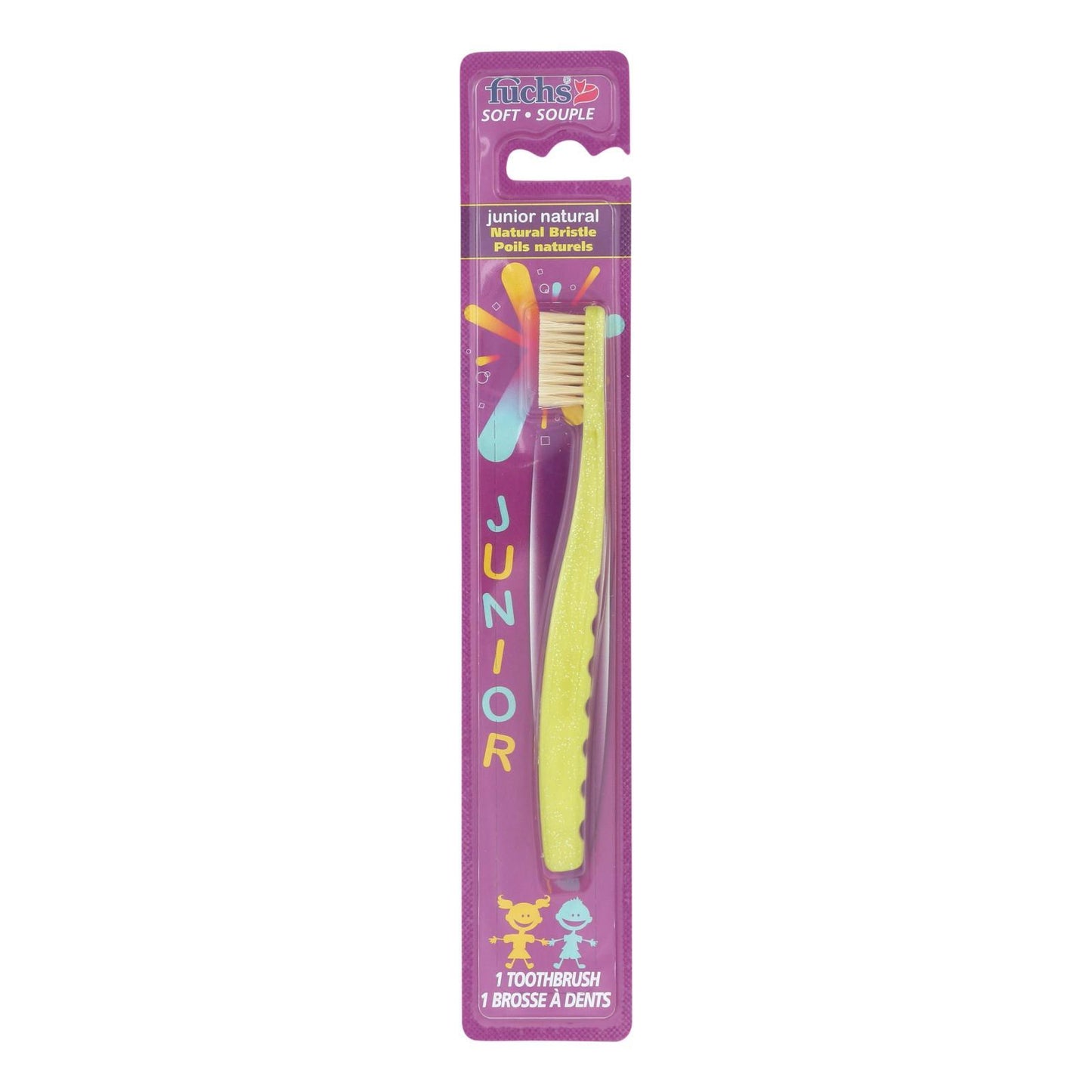 Fuchs Natural Bristle Junior Toothbrush - Case of 12 - CT