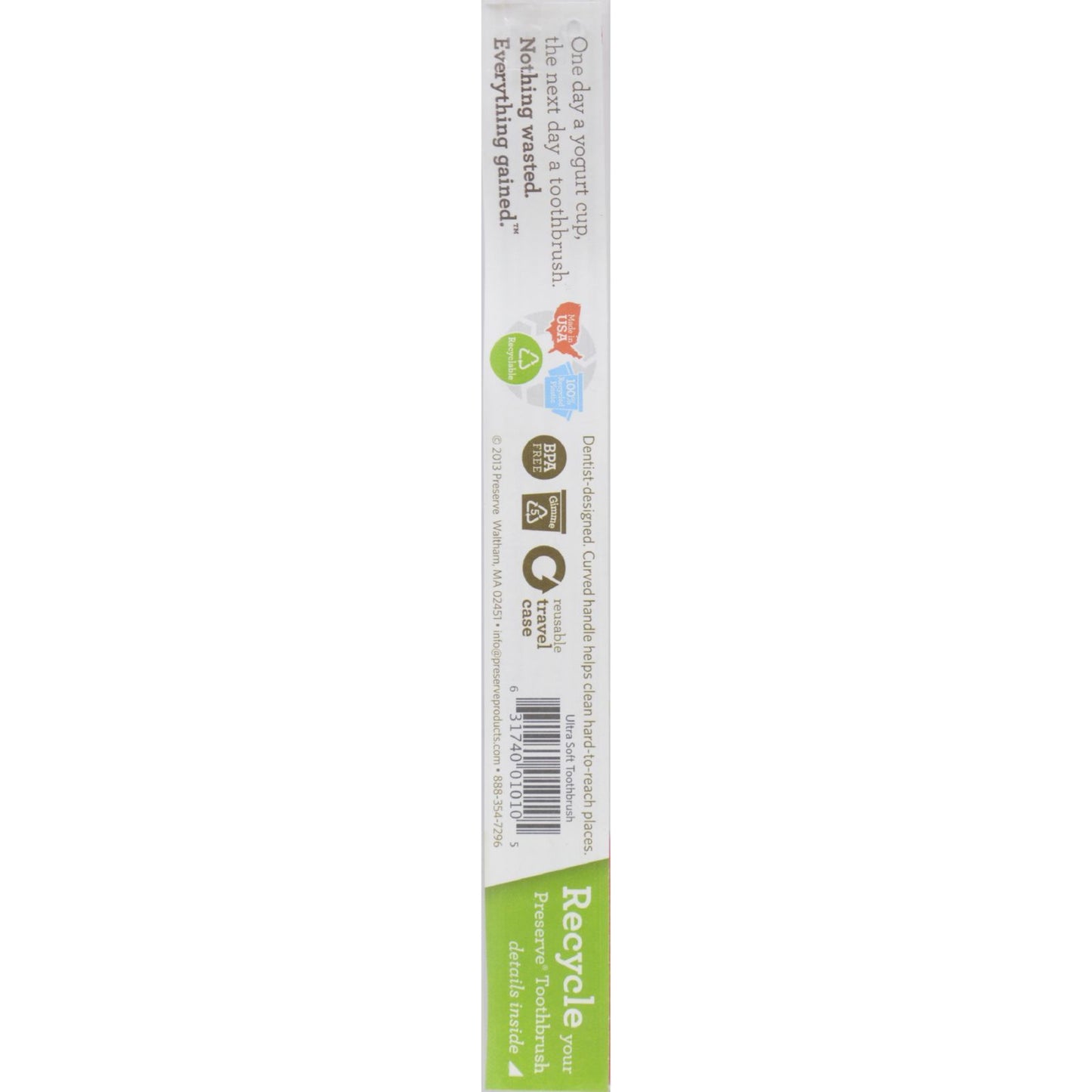 Preserve Toothbrush is a Travel Case Ultra Soft - 6 Pack - Assorted Colors