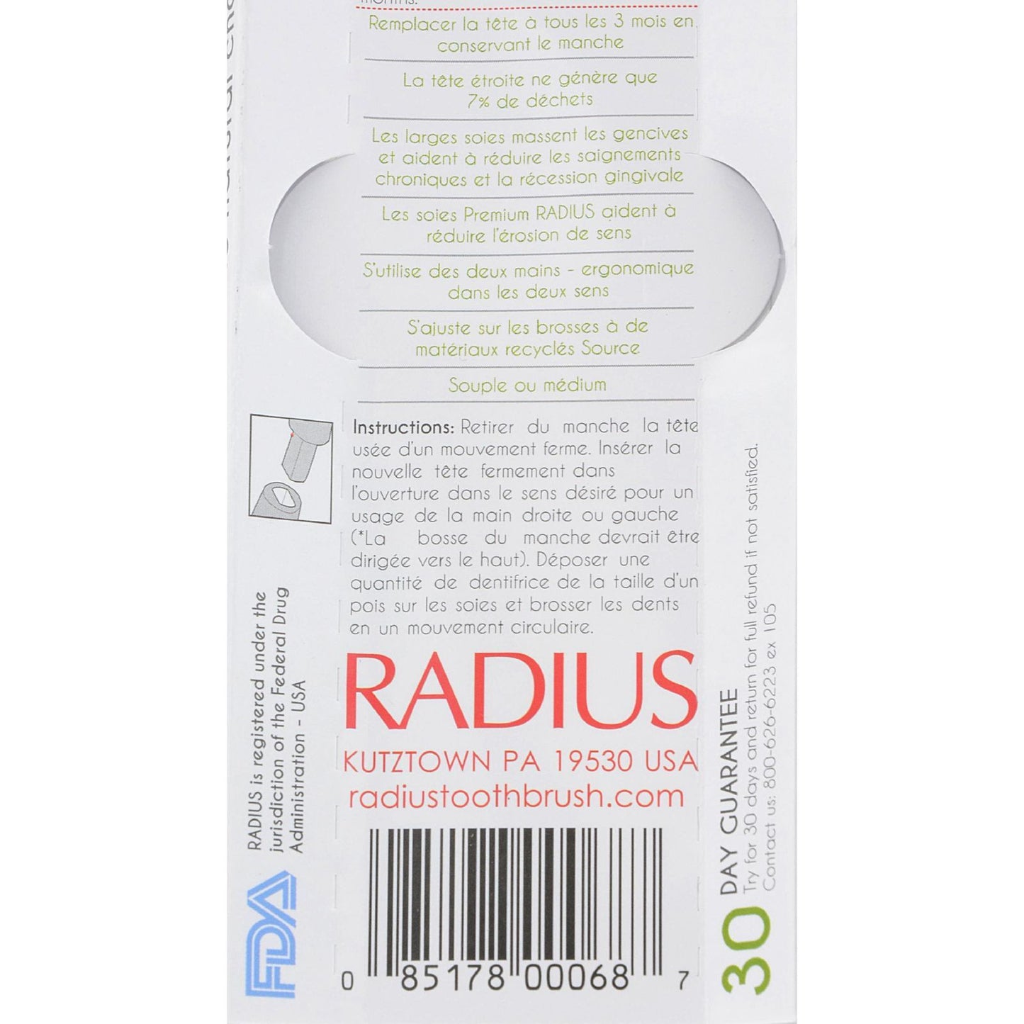 Radius - Intelligent Source Toothbrush Replacement Heads - Pack of 2 (heads only) - Medium - Case of 6