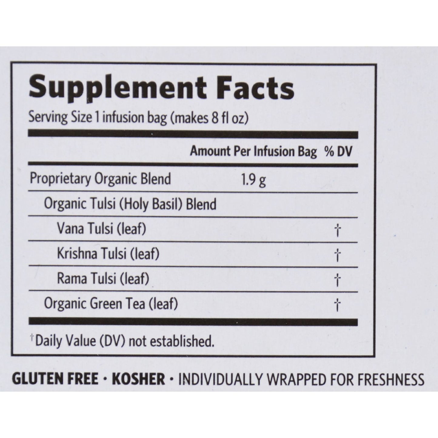 Organic India Tulsi Tea Green Tea - 18 Tea Bags - Case of 6