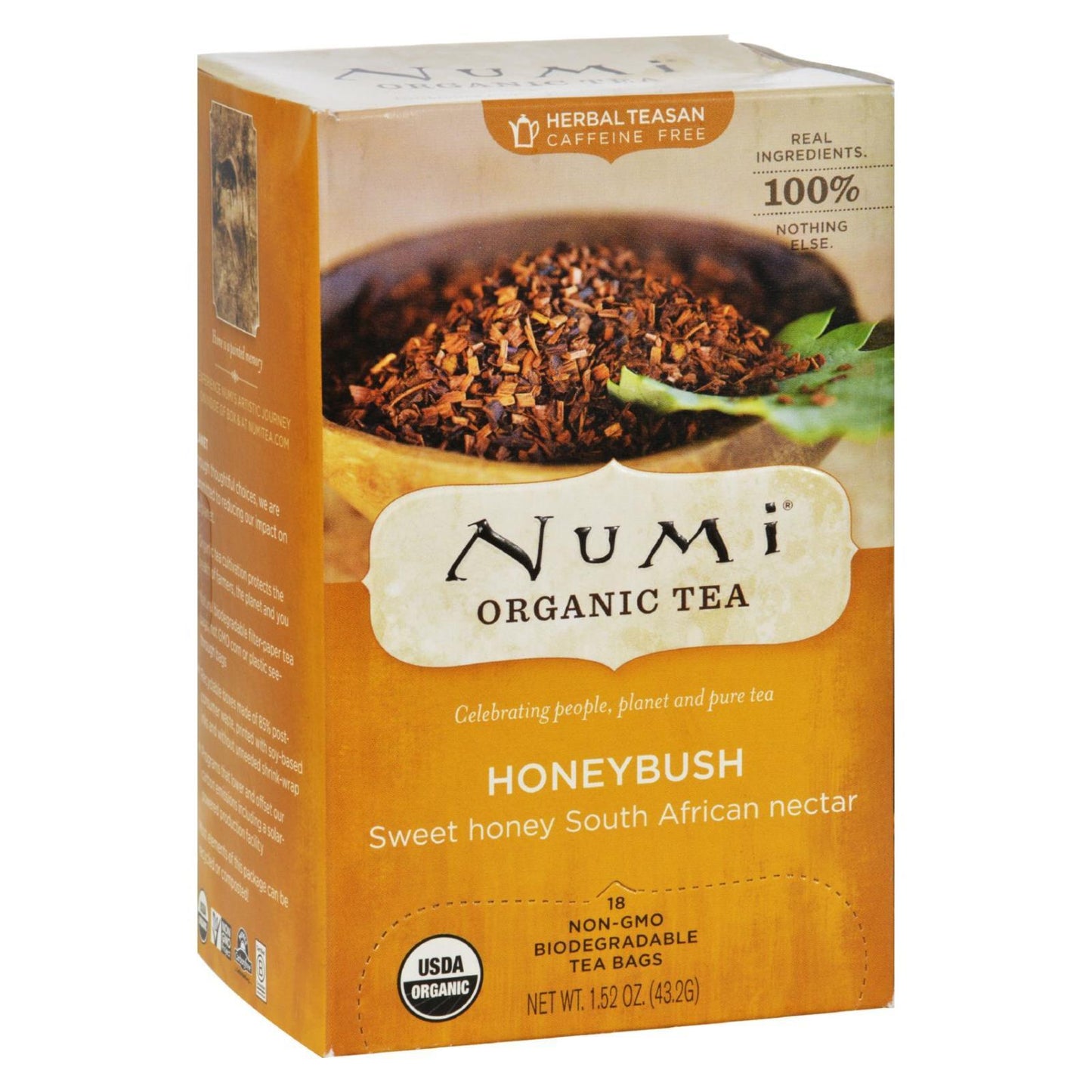 Numi Honeybush Bushman's Brew - 18 Tea Bags - Case of 6