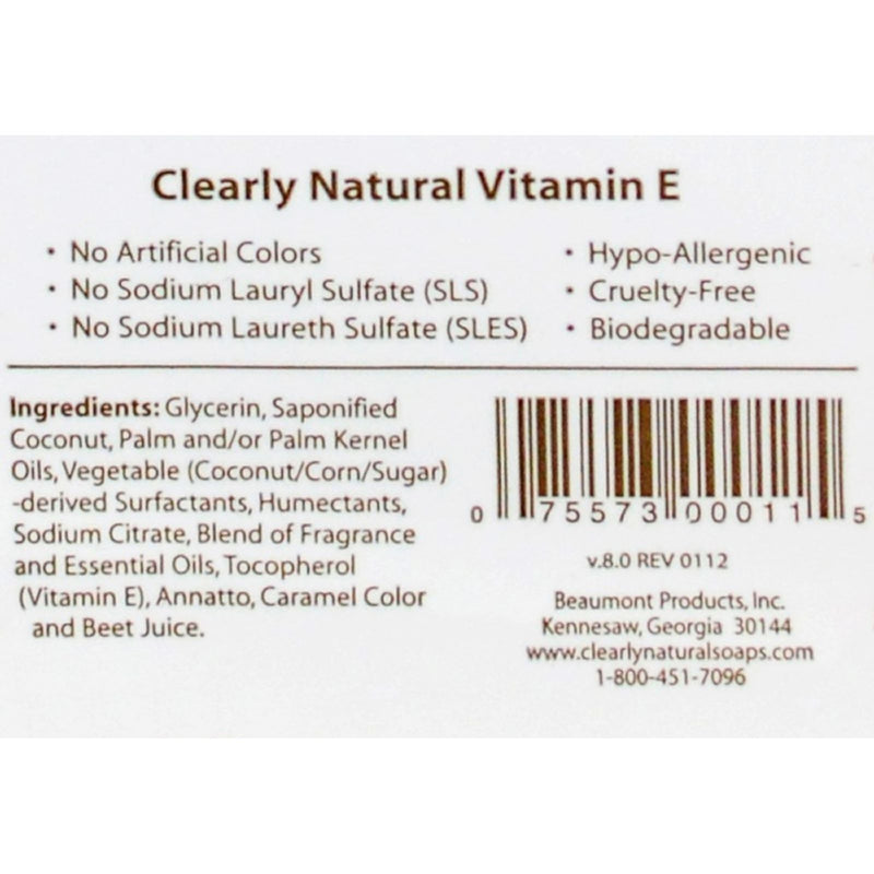 Clearly Natural Glycerine Bar Soap Vitamin E - 4 oz