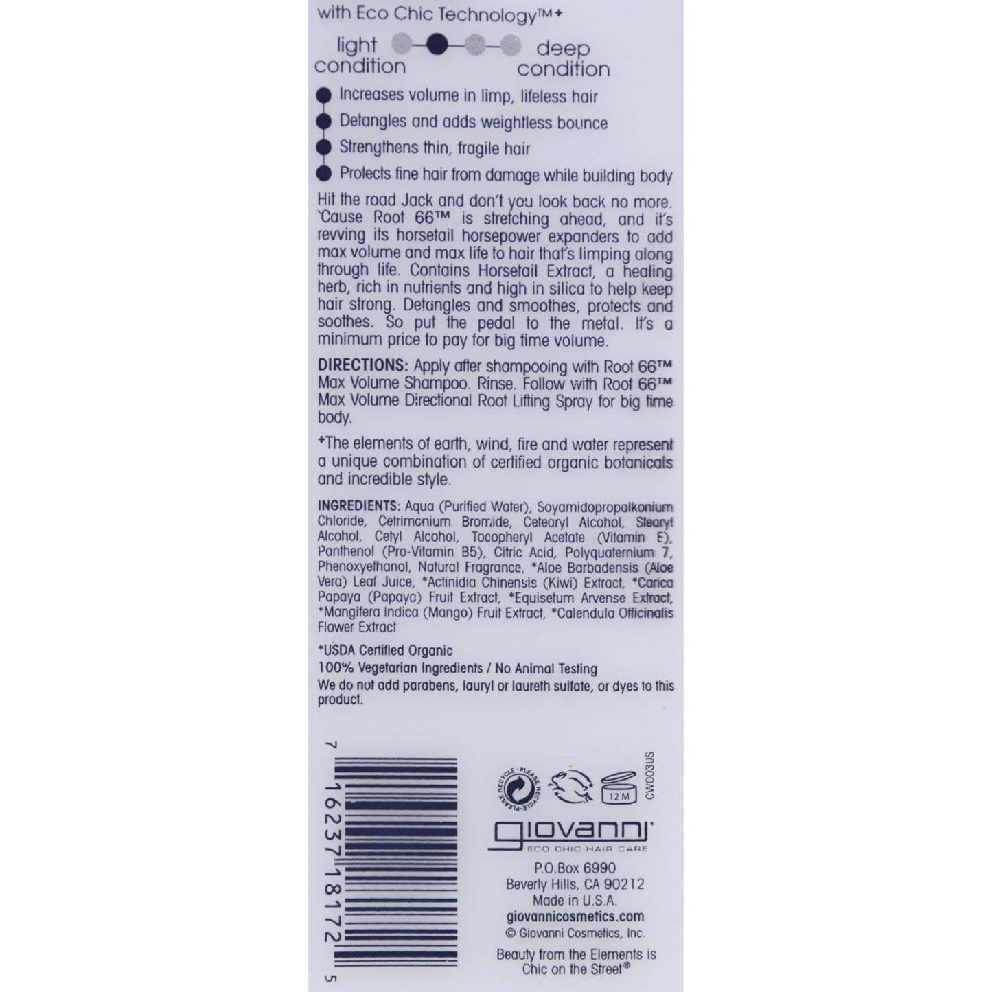 Giovanni Root 66 Max Volume Conditioner - 8.5 fl oz