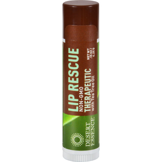 Desert Essence - Lip Rescue Therapeutic with Tea Tree Oil - 0.15 oz - Case of 24