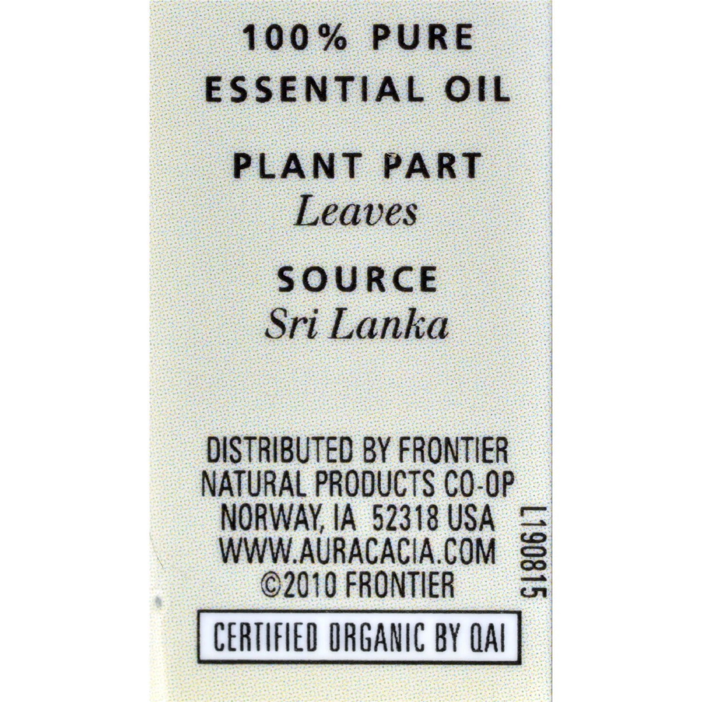 Aura Cacia - Organic Essential Oil - Lemongrass - .25 oz