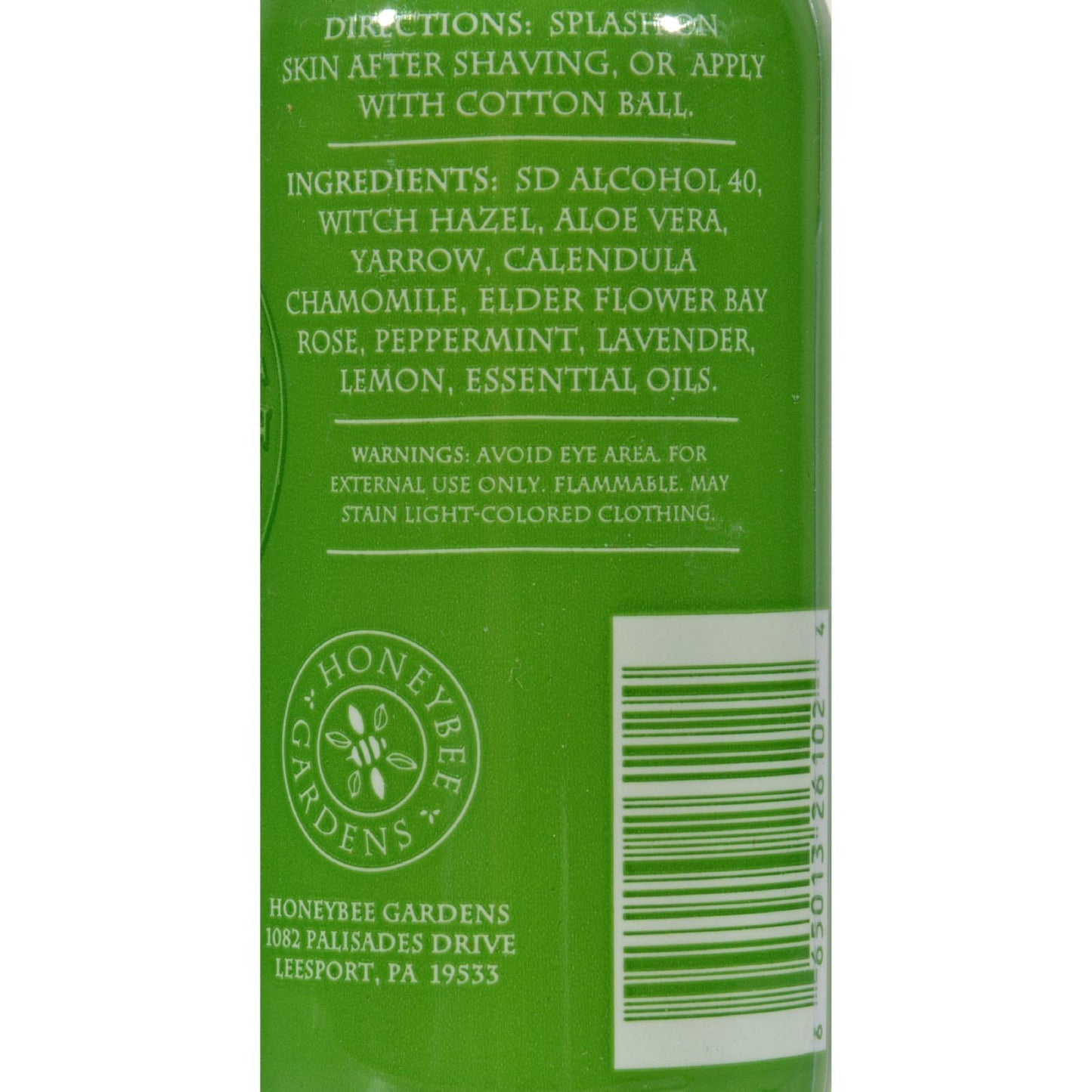Honeybee Gardens Herbal Aftershave Bay Rum - 4 oz