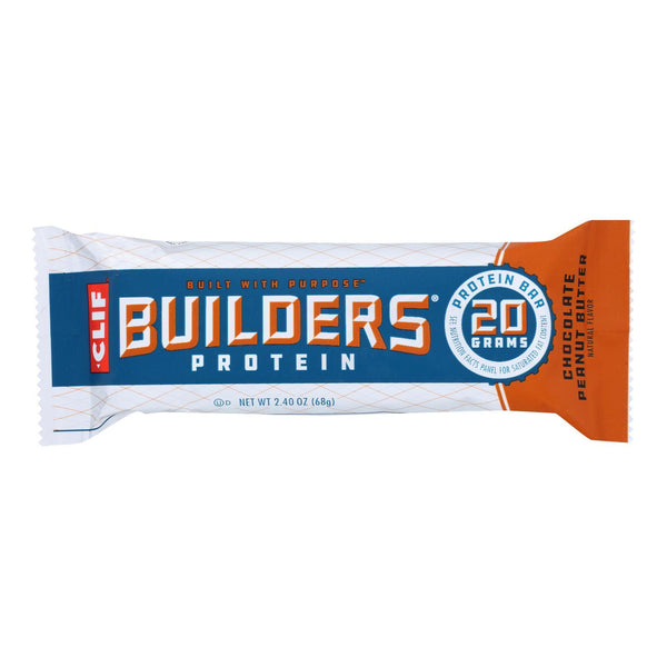 Clif Bar Builder Bar - Chocolate Peanut Butter - Case of 12 - 2.4 oz