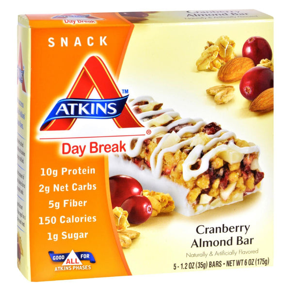 Atkins Day Break Bar Cranberry Almond - 5 Bars