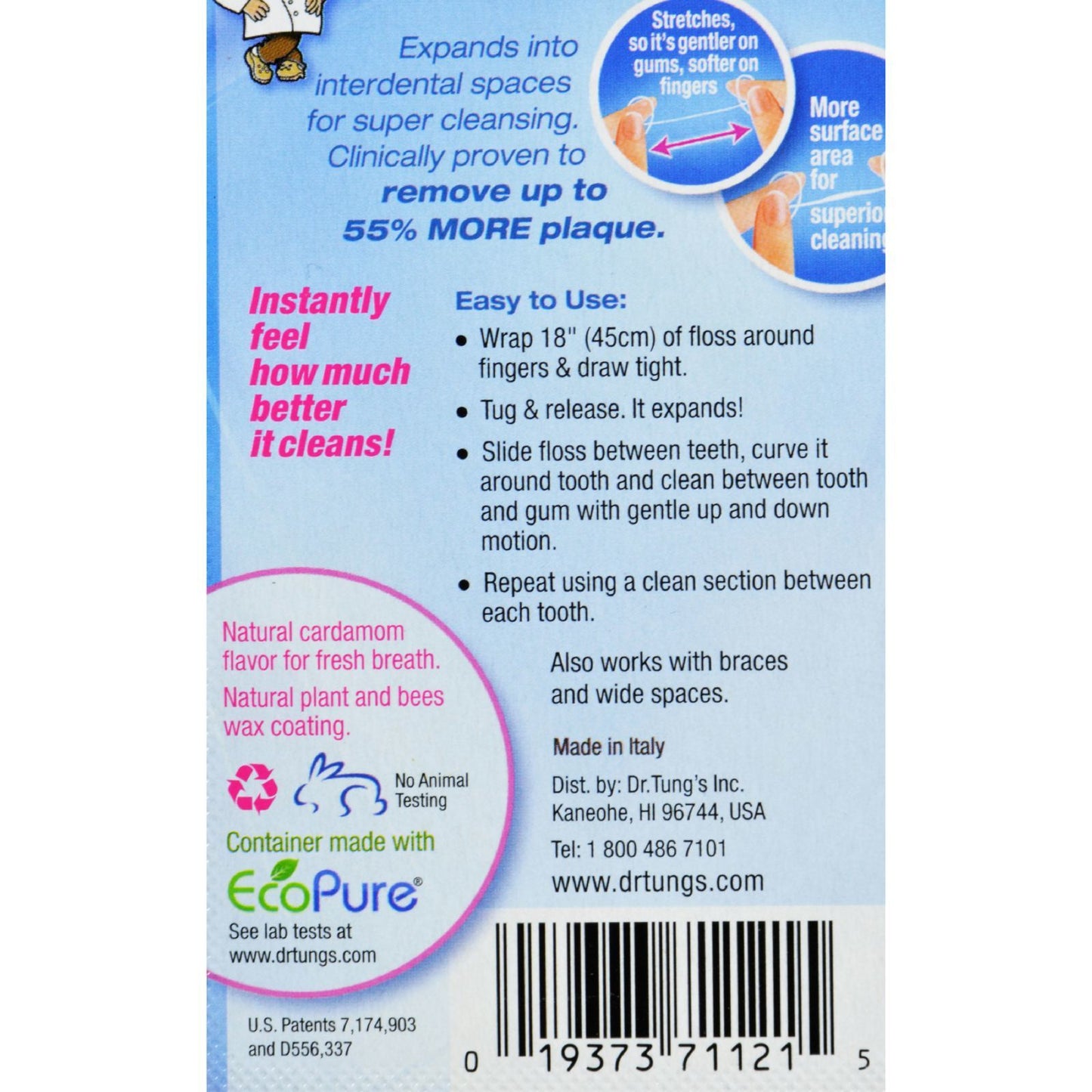 Dr. Tungs Smart Floss - 30 Yards - Case of 6