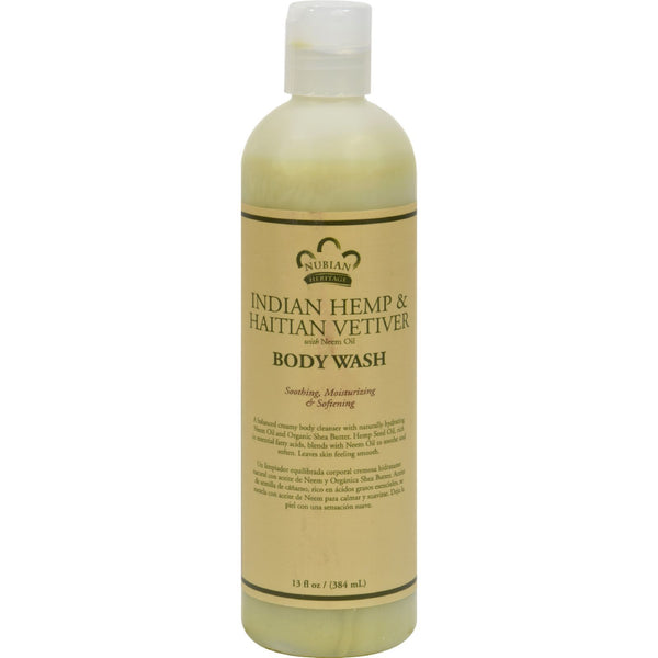 Nubian Heritage Body Wash Indian Hemp And Haitian Vetiver - 13 fl oz