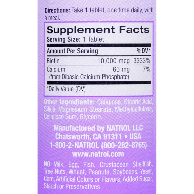 Natrol Biotin - 10000 mcg - 100 Tablets